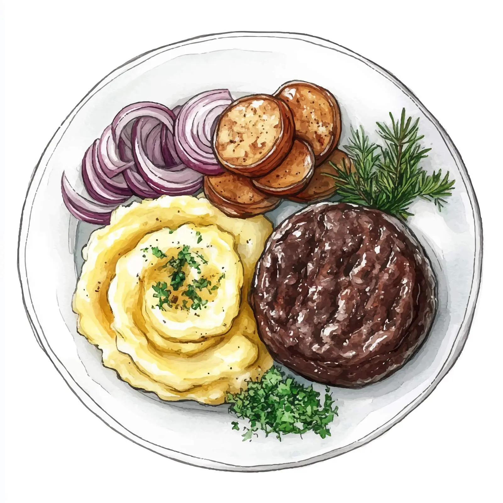 Colorful Hand-Drawn German Sketch — free download from Dotvec