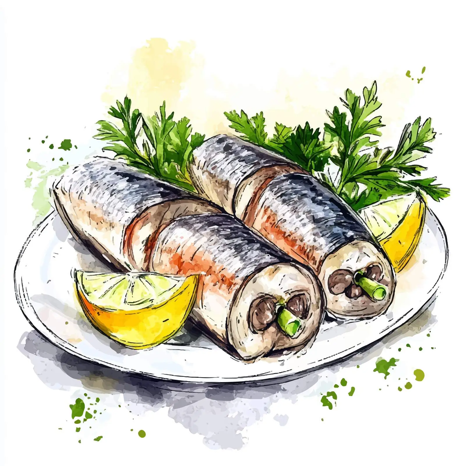 Colorful Hand-Drawn German Rollmops Sketch — free download from Dotvec