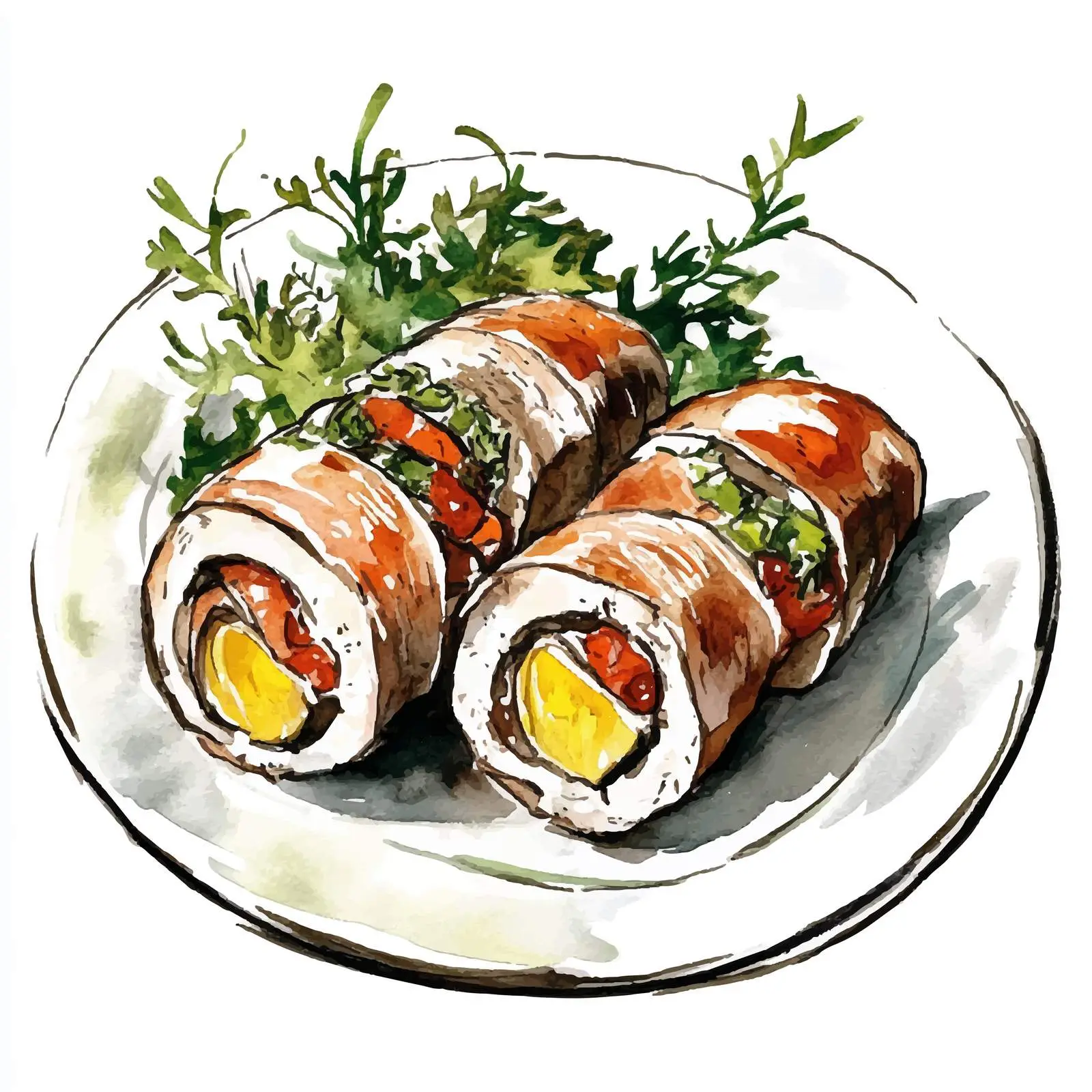 Hand-Drawn German Rollmops Sketch — free download from Dotvec