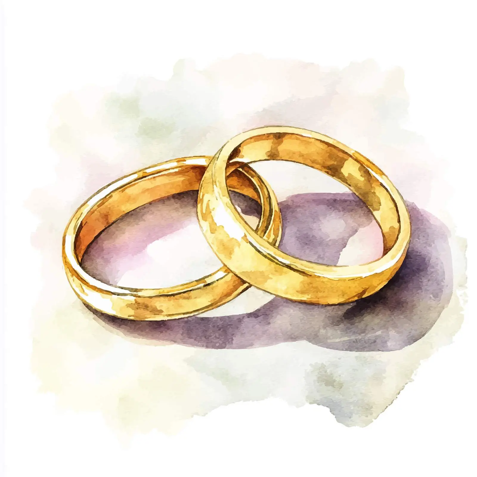 Colorful Watercolor Gold Engagement Ring — free download from Dotvec