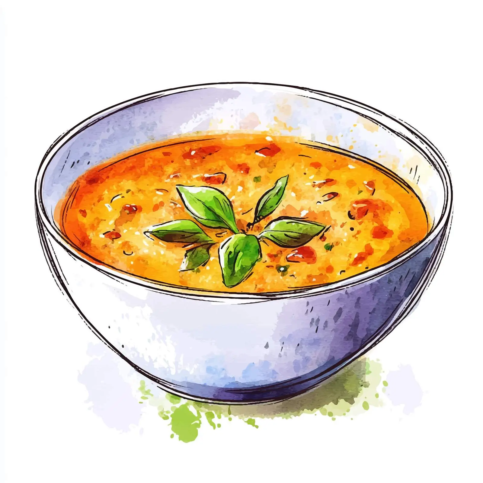 Colorful Greek Fasolata Soup Illustration — free download from Dotvec