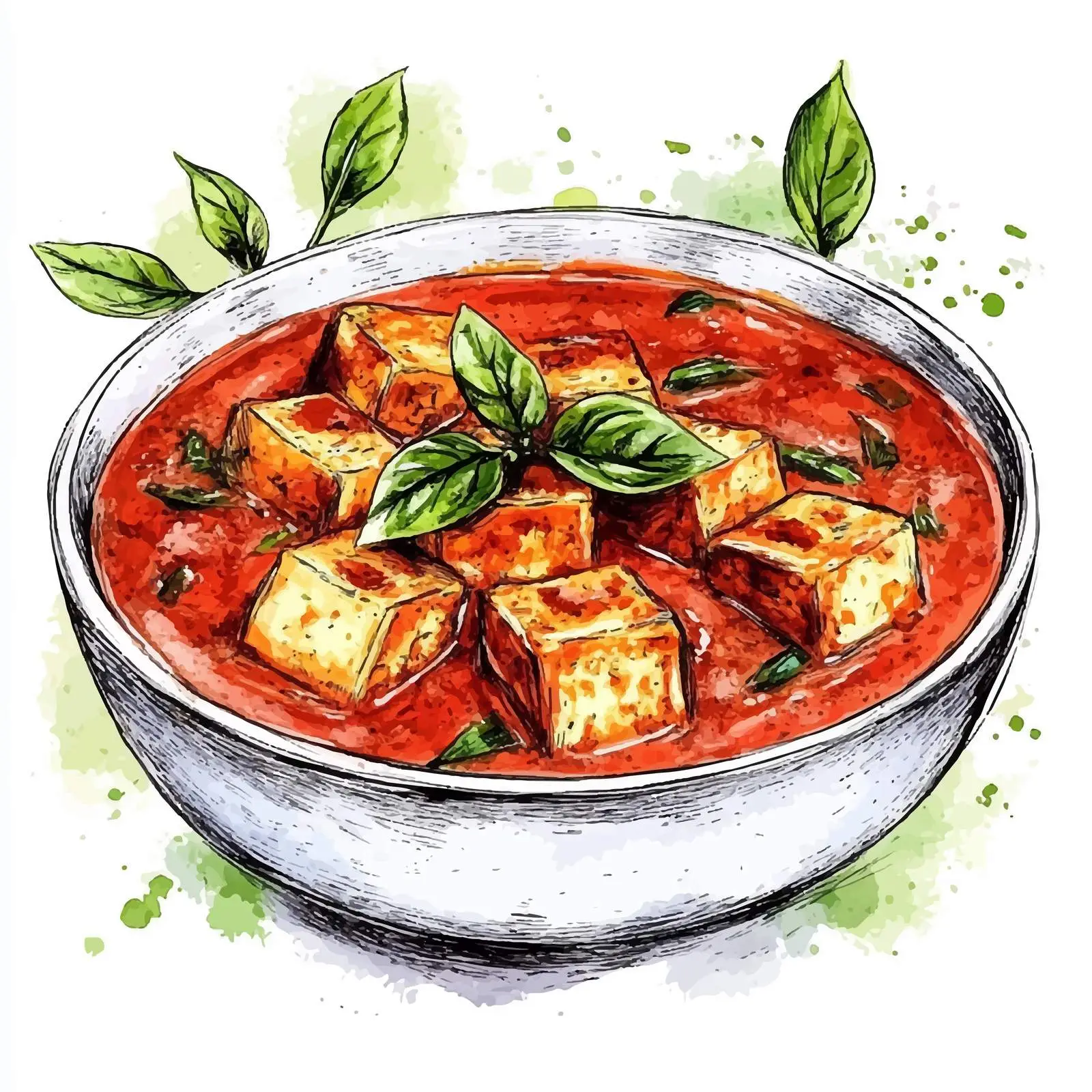 Vibrant Indian Paneer Butter Illustration — free download from Dotvec