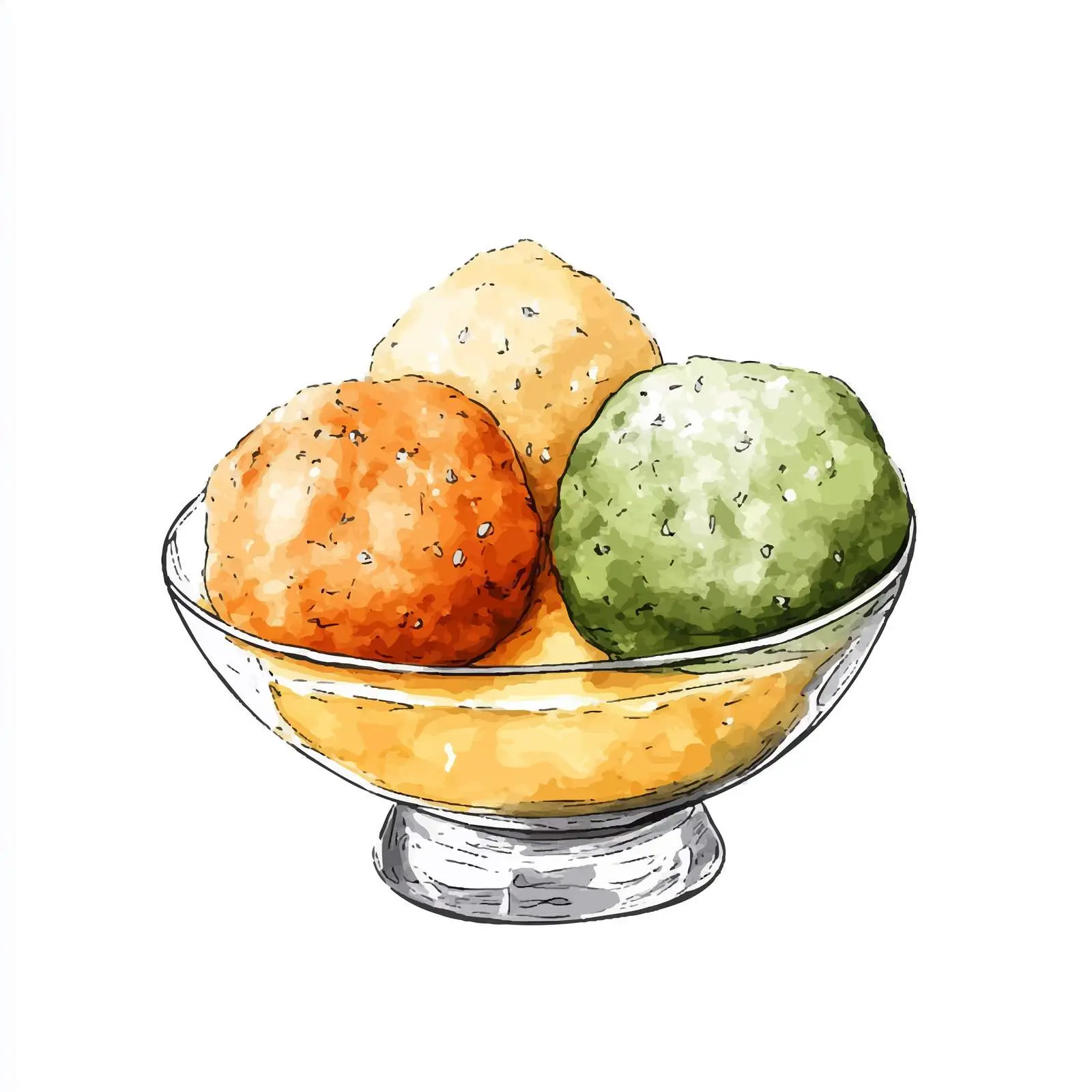 Hand-Drawn Indian Pani Puri Sketch — free download from Dotvec