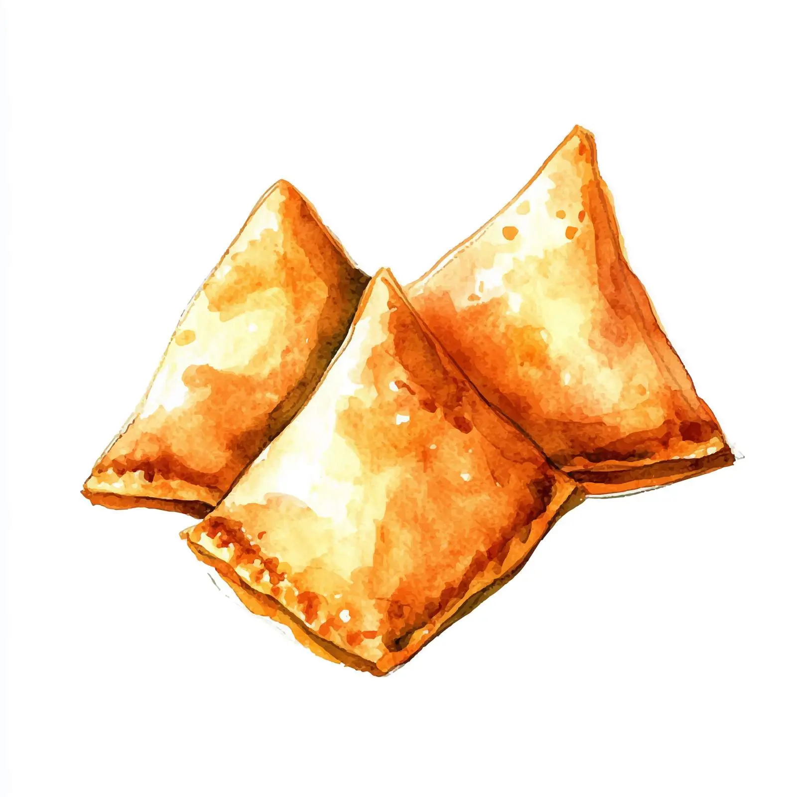 Colorful Hand-Drawn Indian Samosa — free download from Dotvec