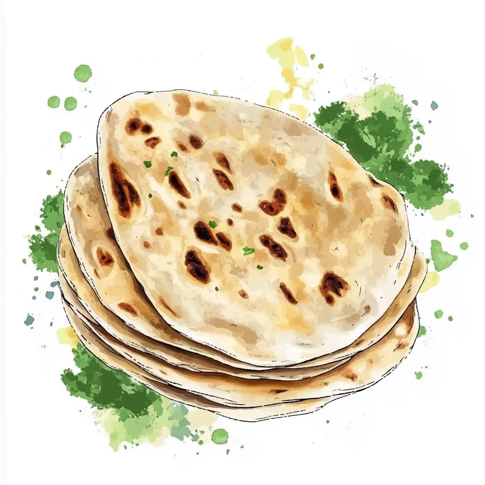 Hand-Drawn Indian Tortillas Illustration — free download from Dotvec