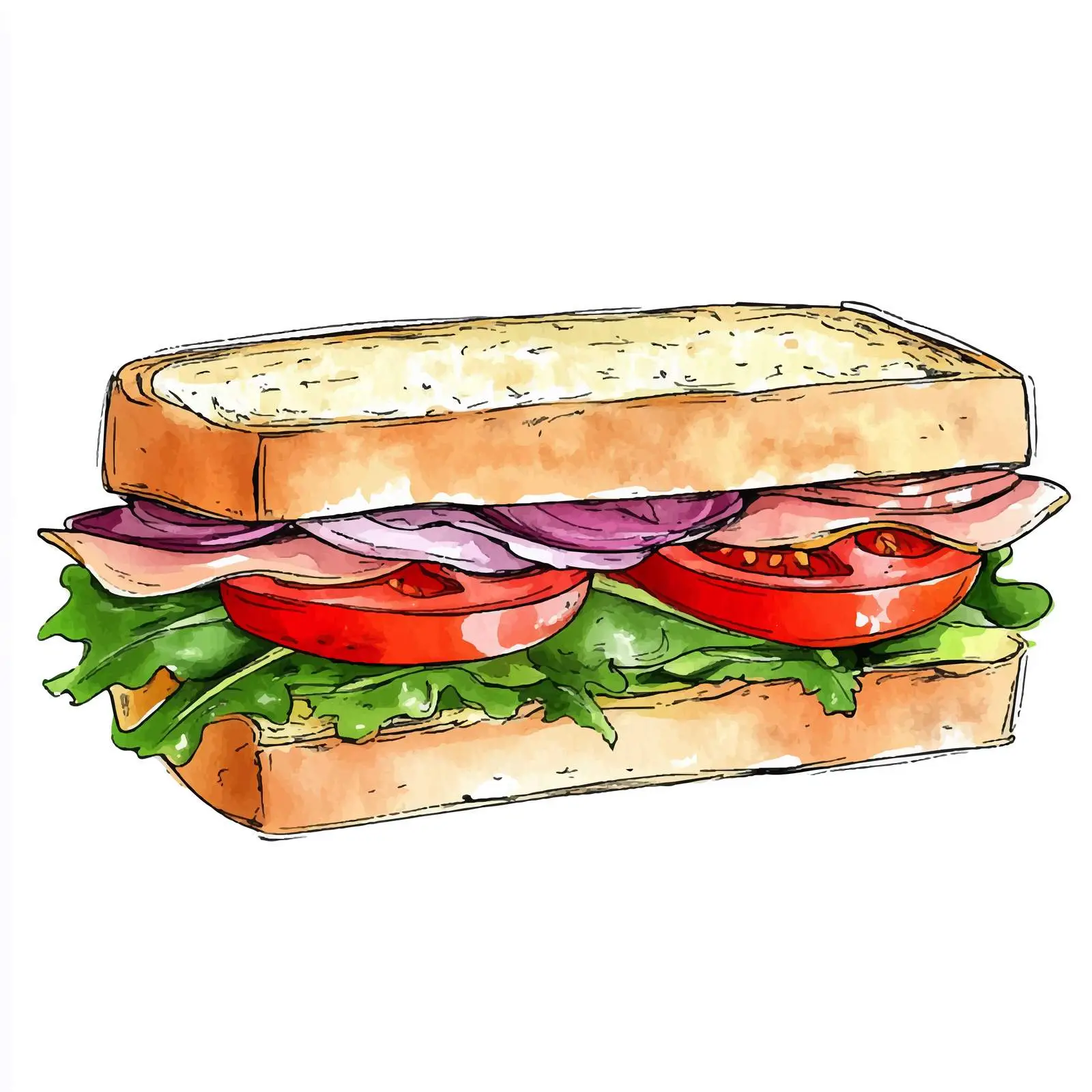 Hand-Drawn Colorful Junk Food Vectors — free download from Dotvec