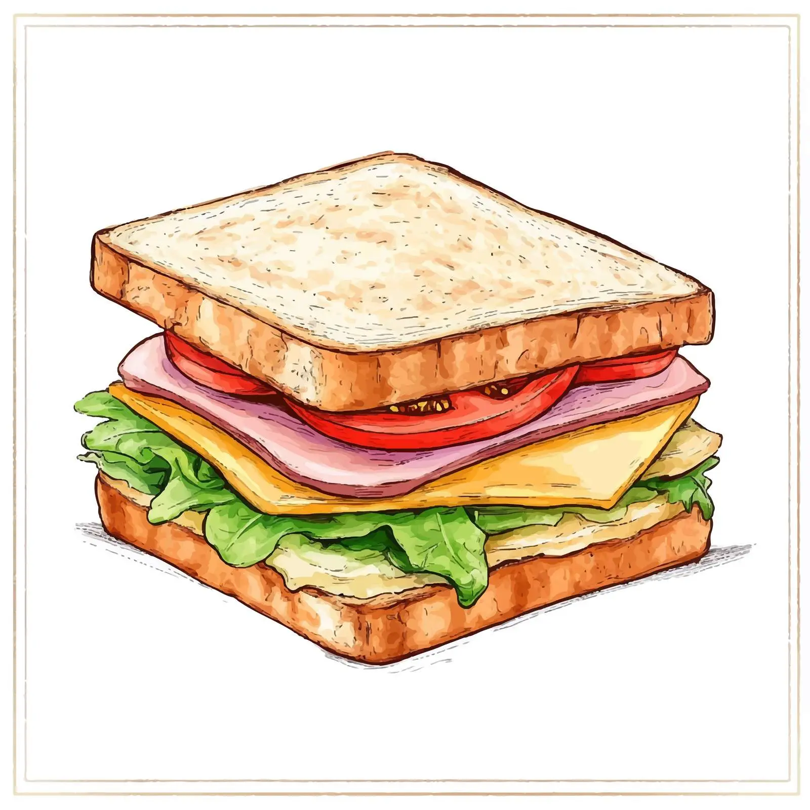 Colorful Hand-Drawn Junk Food Sketch — free download from Dotvec
