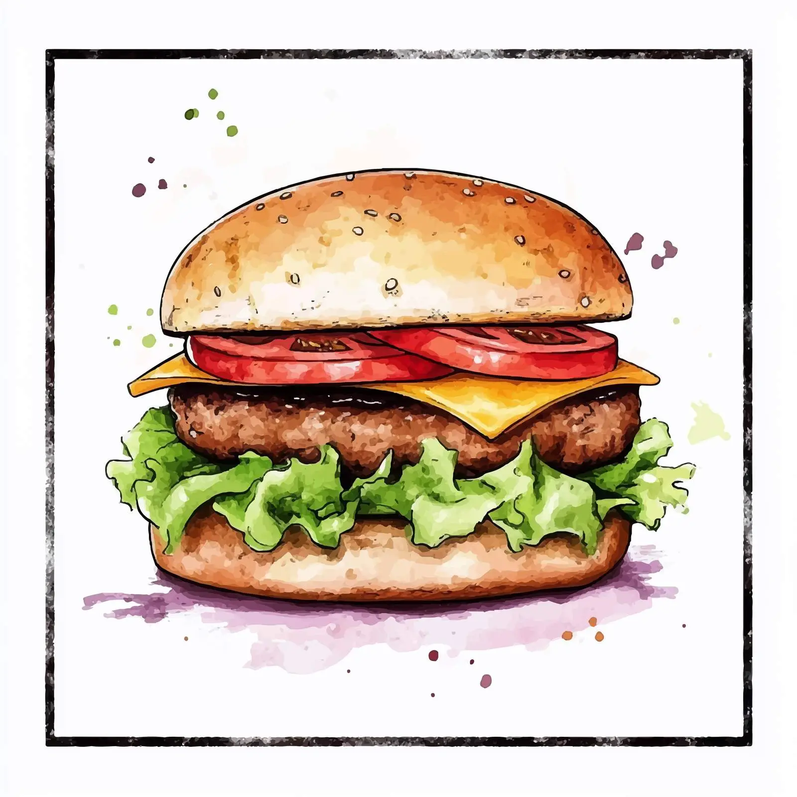 Colorful Hand-Drawn Junk Food Vectors — free download from Dotvec