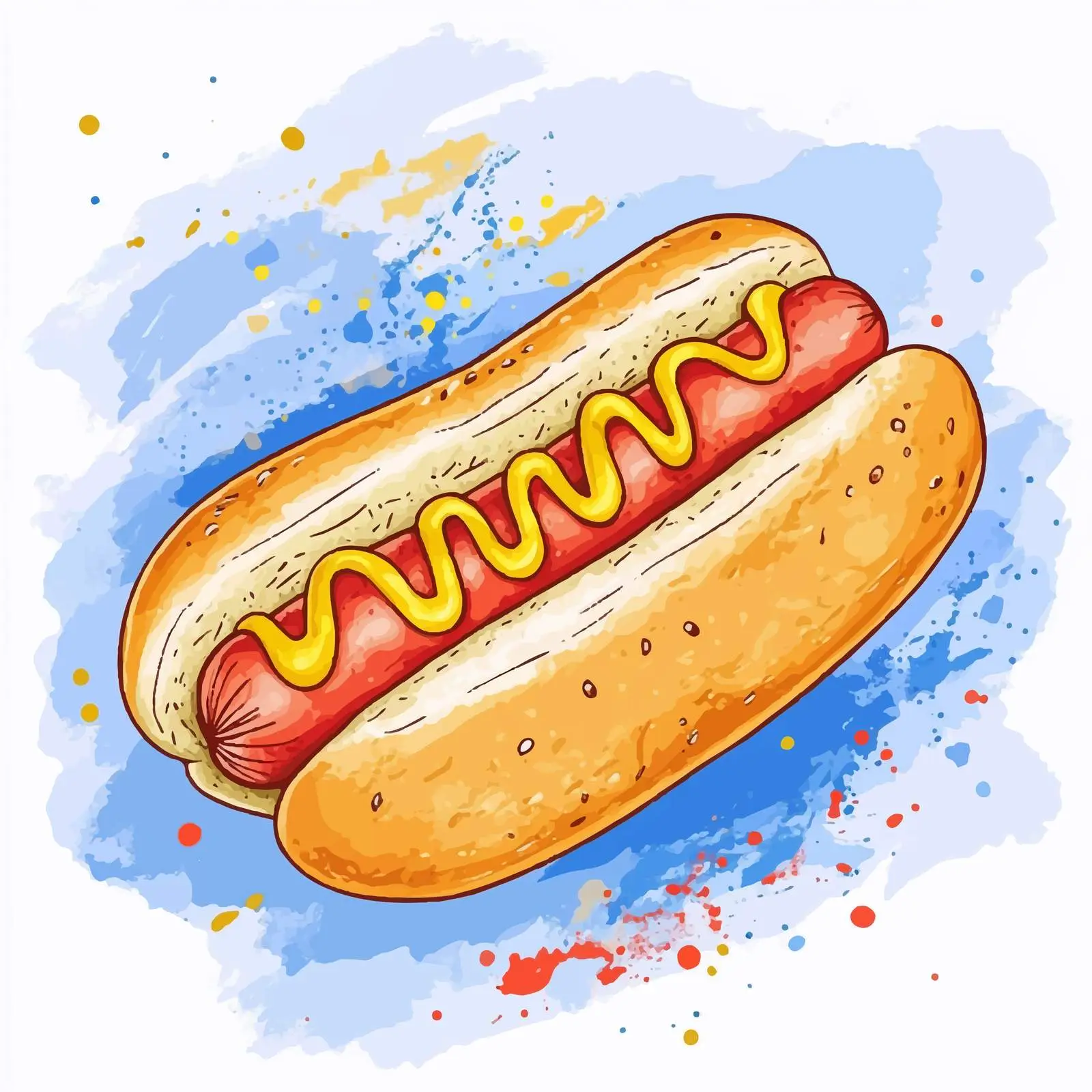 Colorful Hand-drawn Junk Food Vector — free download from Dotvec