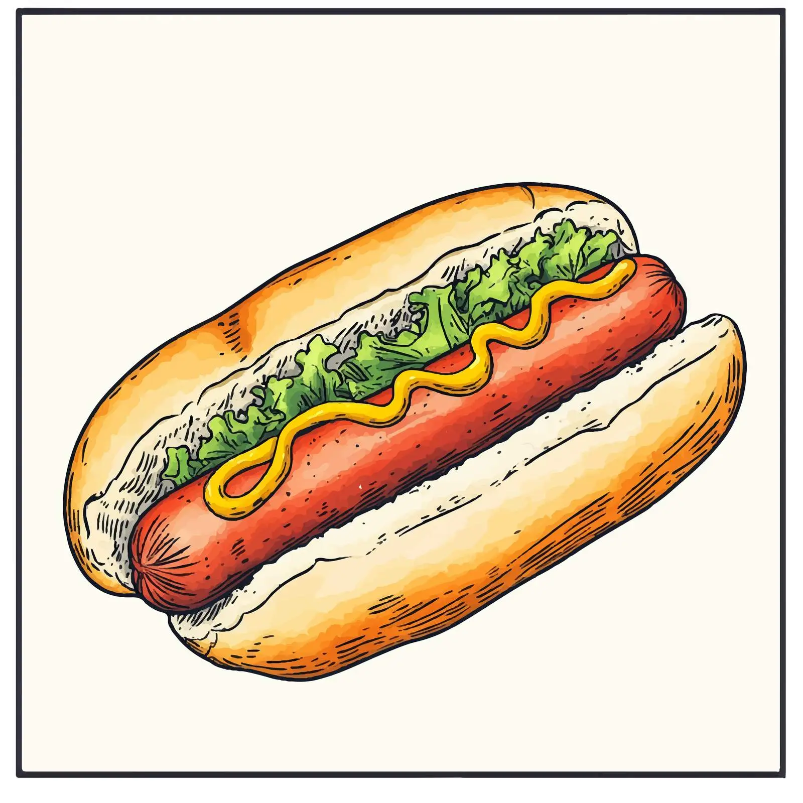 Hand-Drawn Junk Food Watercolor Art — free download from Dotvec