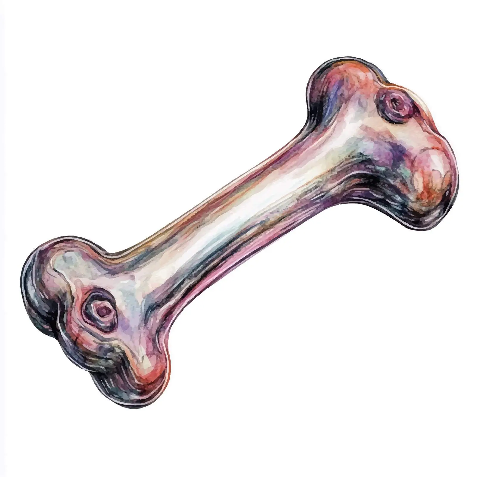 Colorful Hand-Drawn Dog Bone Sketch — free download from Dotvec
