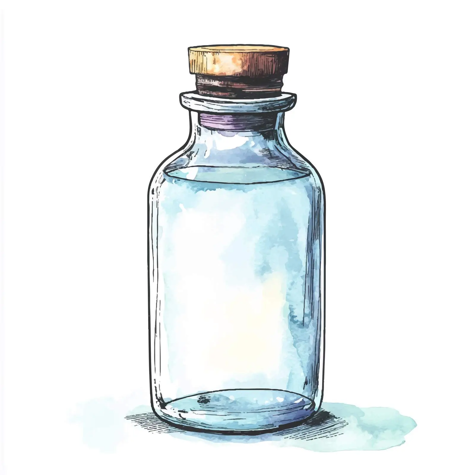 Colorful Hand-Drawn Medical Bottle — free download from Dotvec