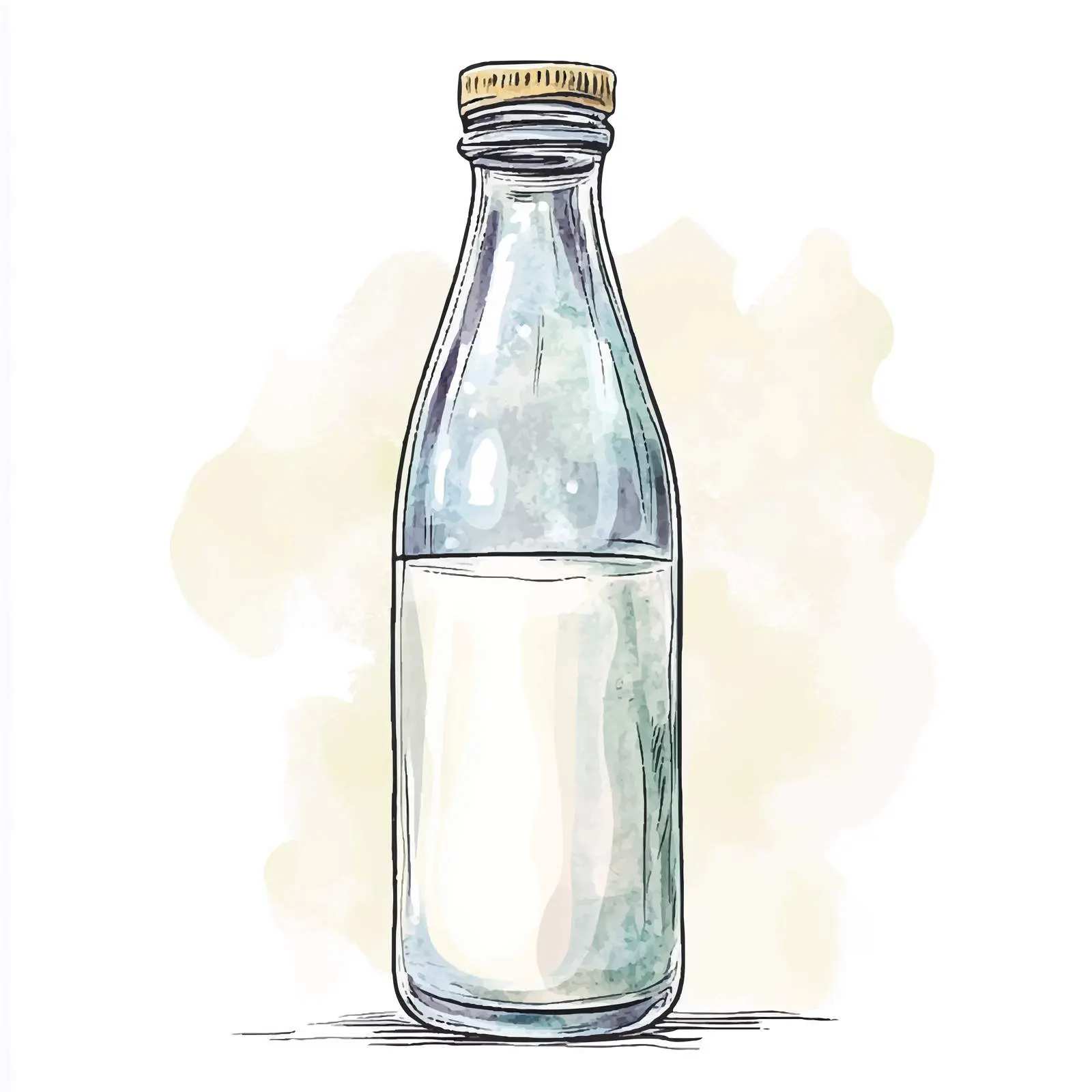 Colorful Hand-Drawn Milk Glass Sketch — free download from Dotvec