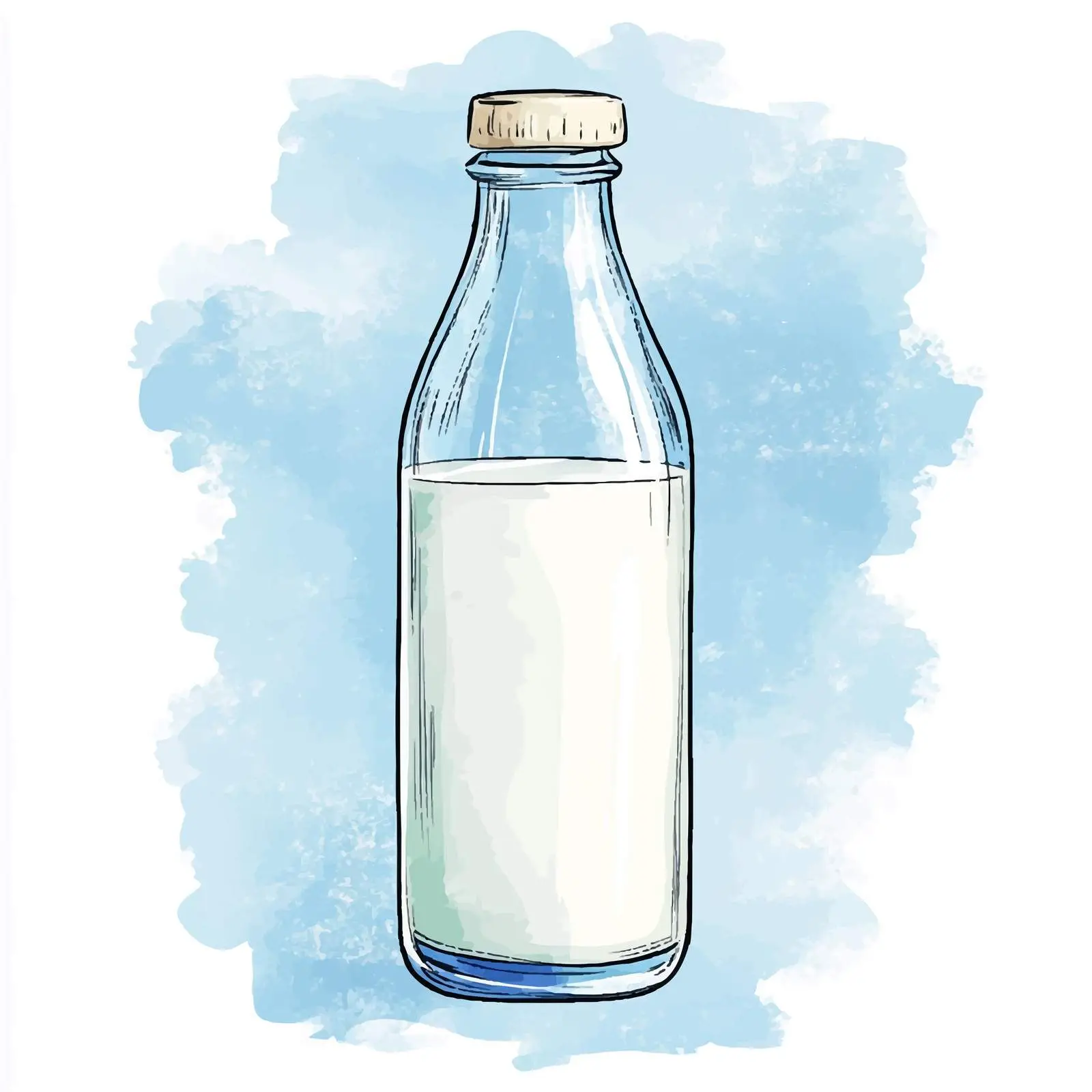 Colorful Watercolor Milk Sketch — free download from Dotvec
