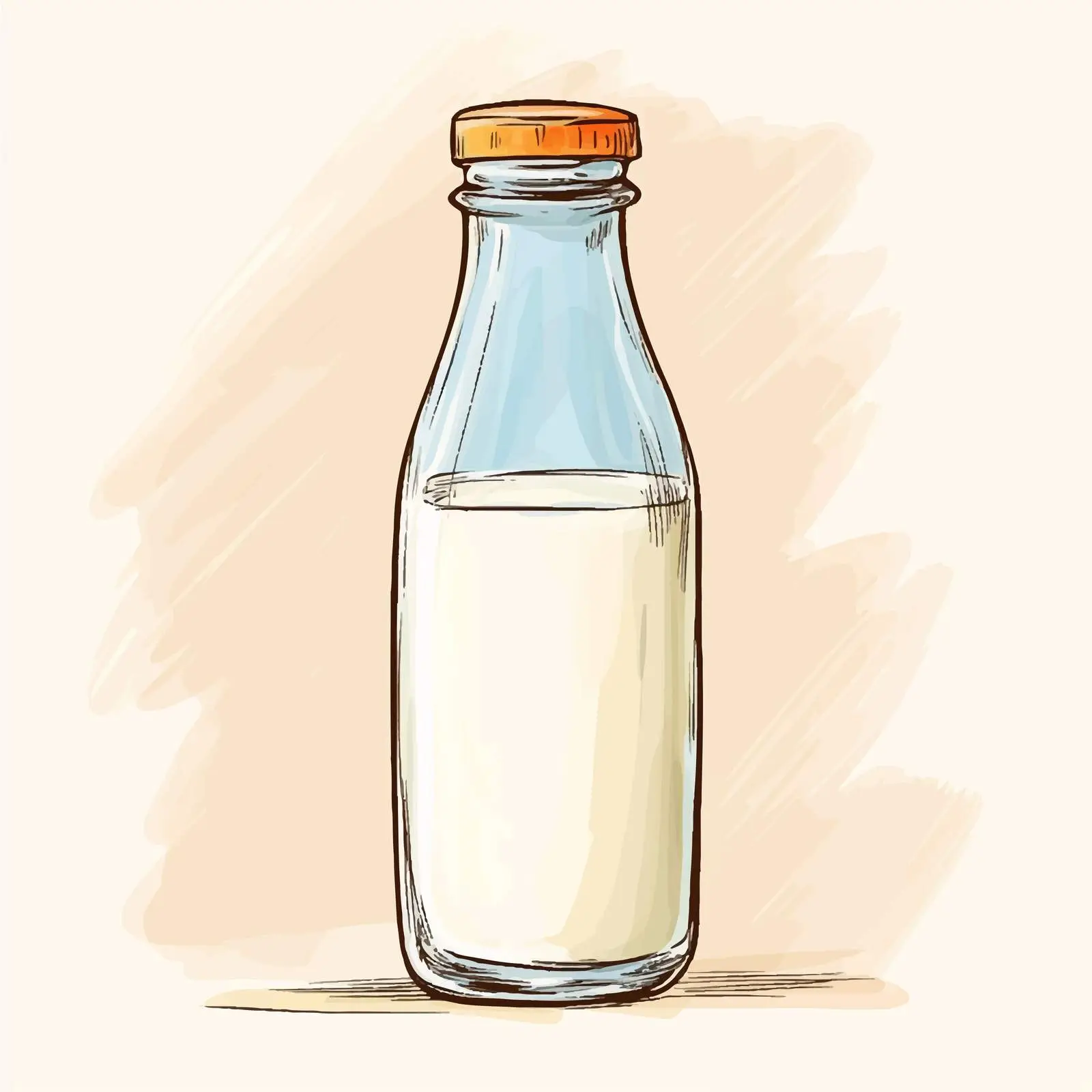 Colorful Hand-Drawn Milk Sketch — free download from Dotvec