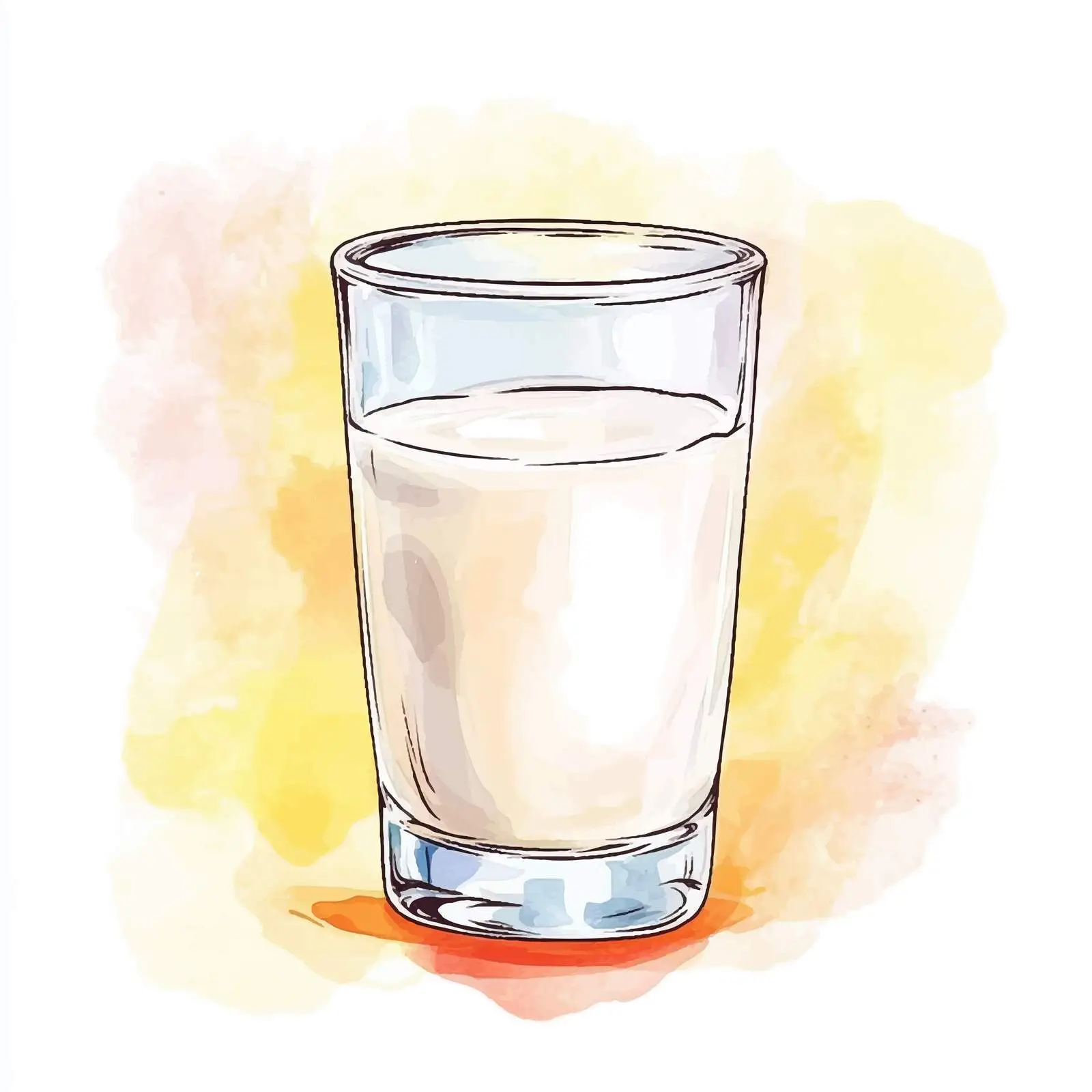 Colorful Hand-Drawn Milk Glass Sketch — free download from Dotvec