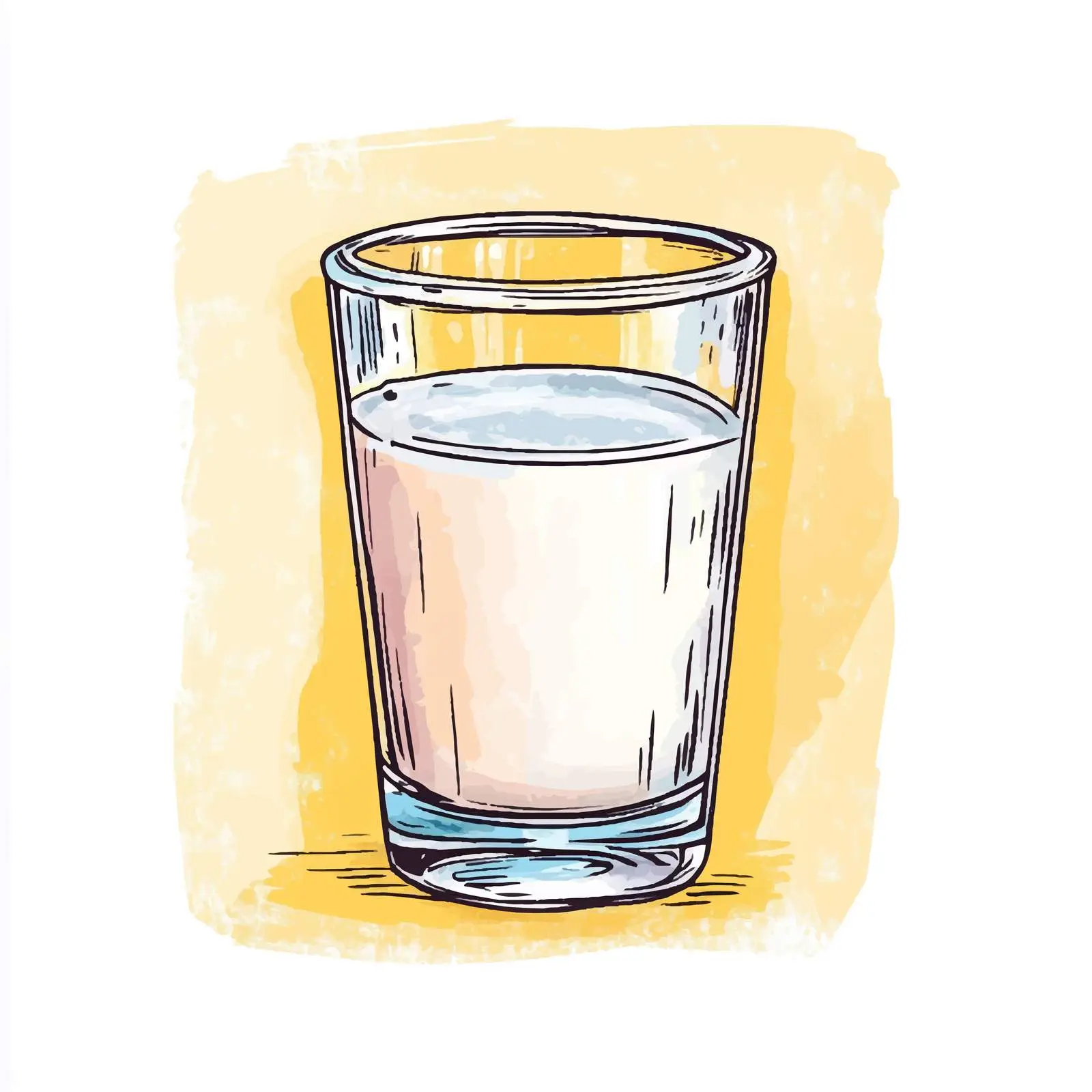 Colorful Hand-Drawn Milk Glass Sketch — free download from Dotvec