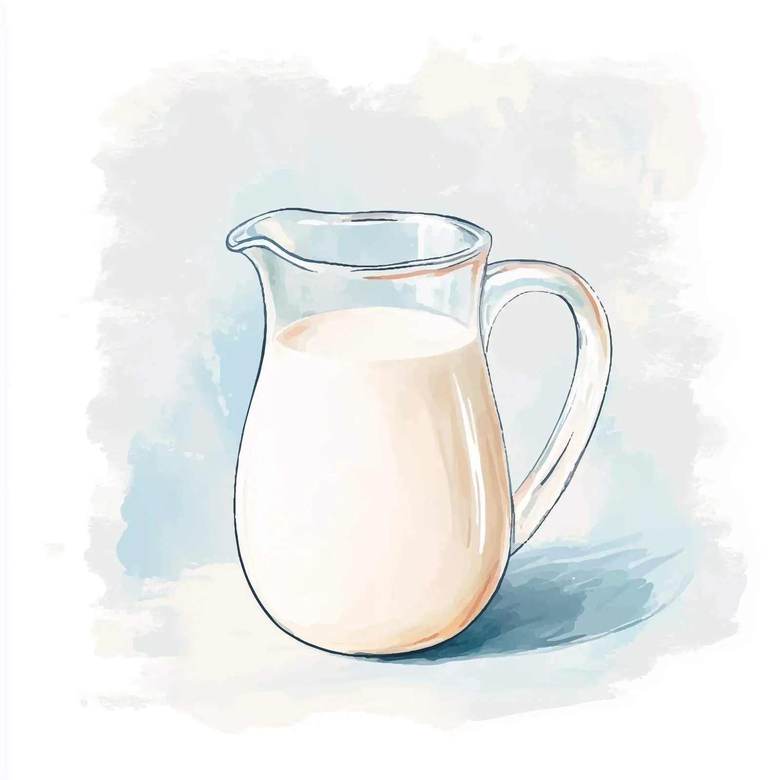 Colorful Hand-Drawn Milk Jug Sketch — free download from Dotvec