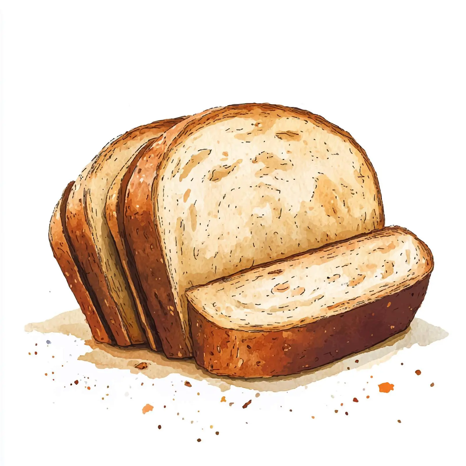 Hand-Drawn Multigrain Bread Sketch — free download from Dotvec