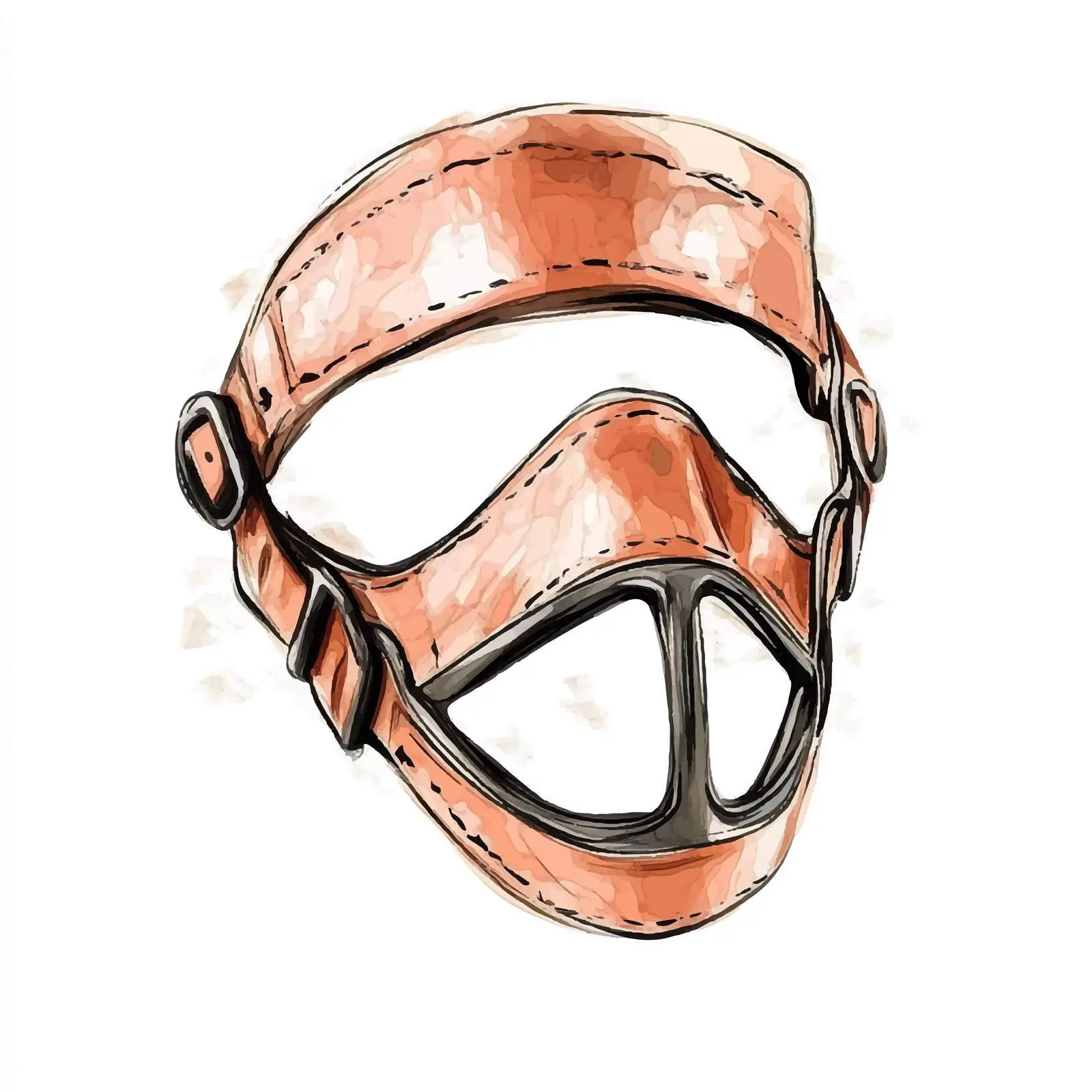 Colorful Hand-Drawn Muzzle Mouth Guard — free download from Dotvec