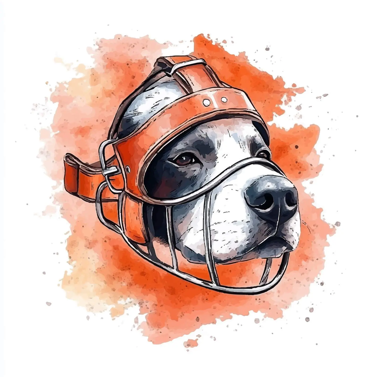 Colorful Hand-Drawn Muzzle Mouth Guard — free download from Dotvec