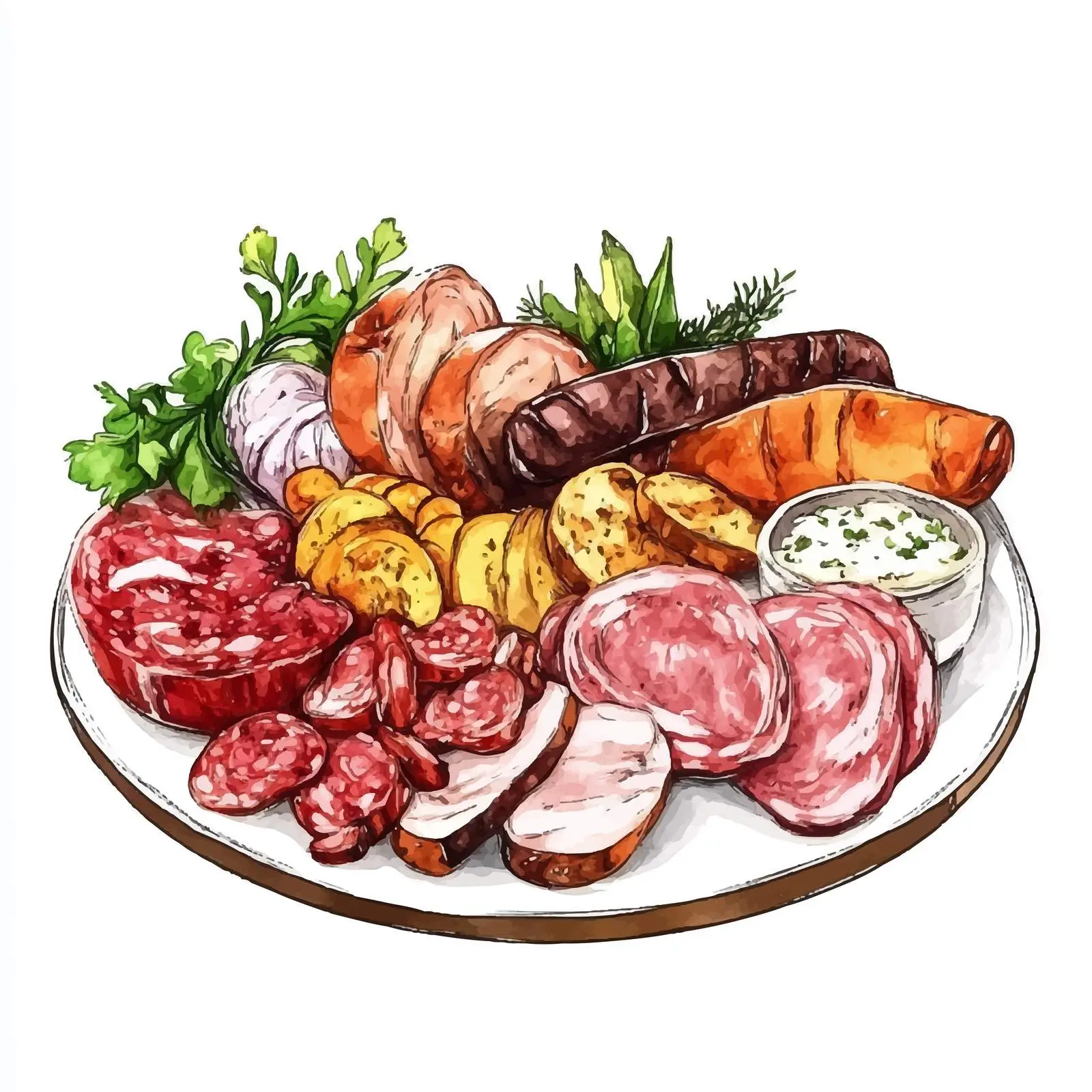 Colorful Hand-Drawn North German Labskau — free download from Dotvec