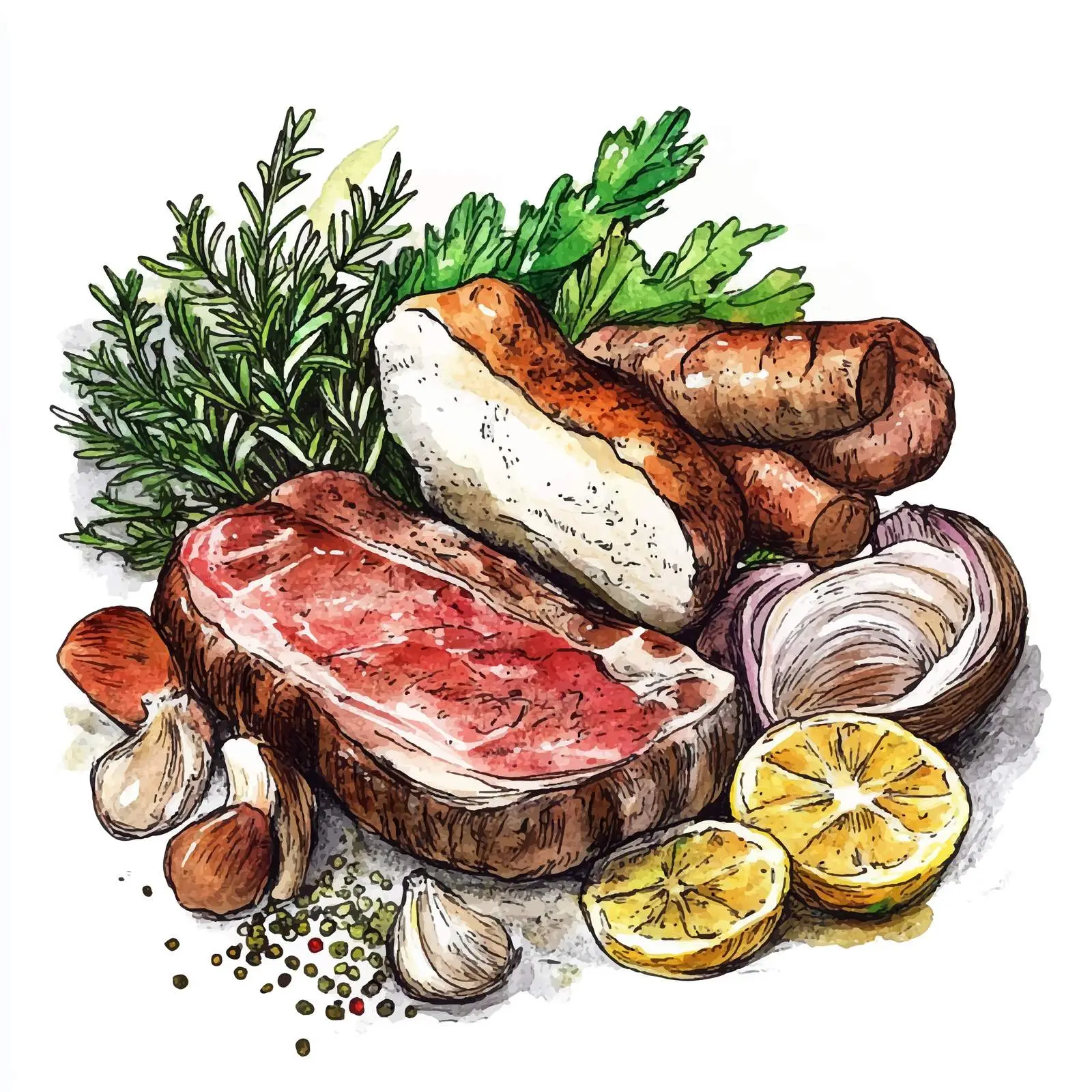 Colorful Hand-Drawn North German Labskau — free download from Dotvec