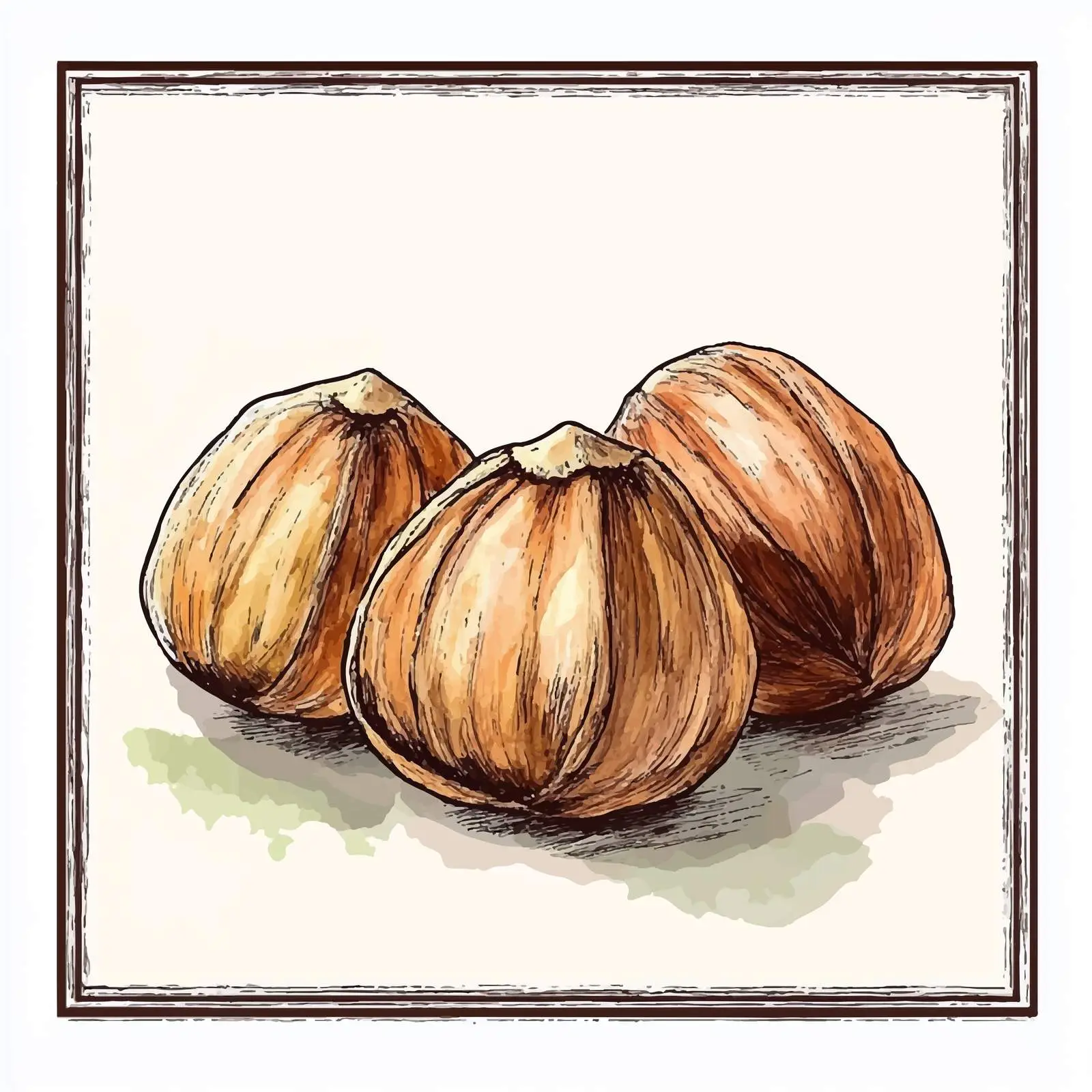 Hand-Drawn Colorful Nuts Illustration — free download from Dotvec
