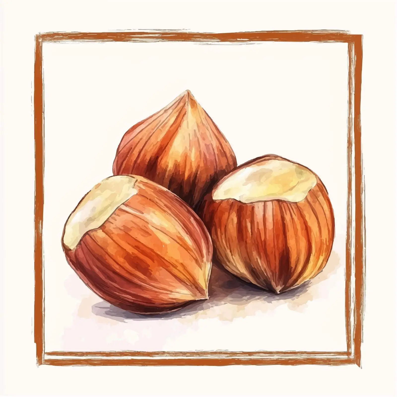 Colorful Hand-Drawn Nut Sketch — free download from Dotvec