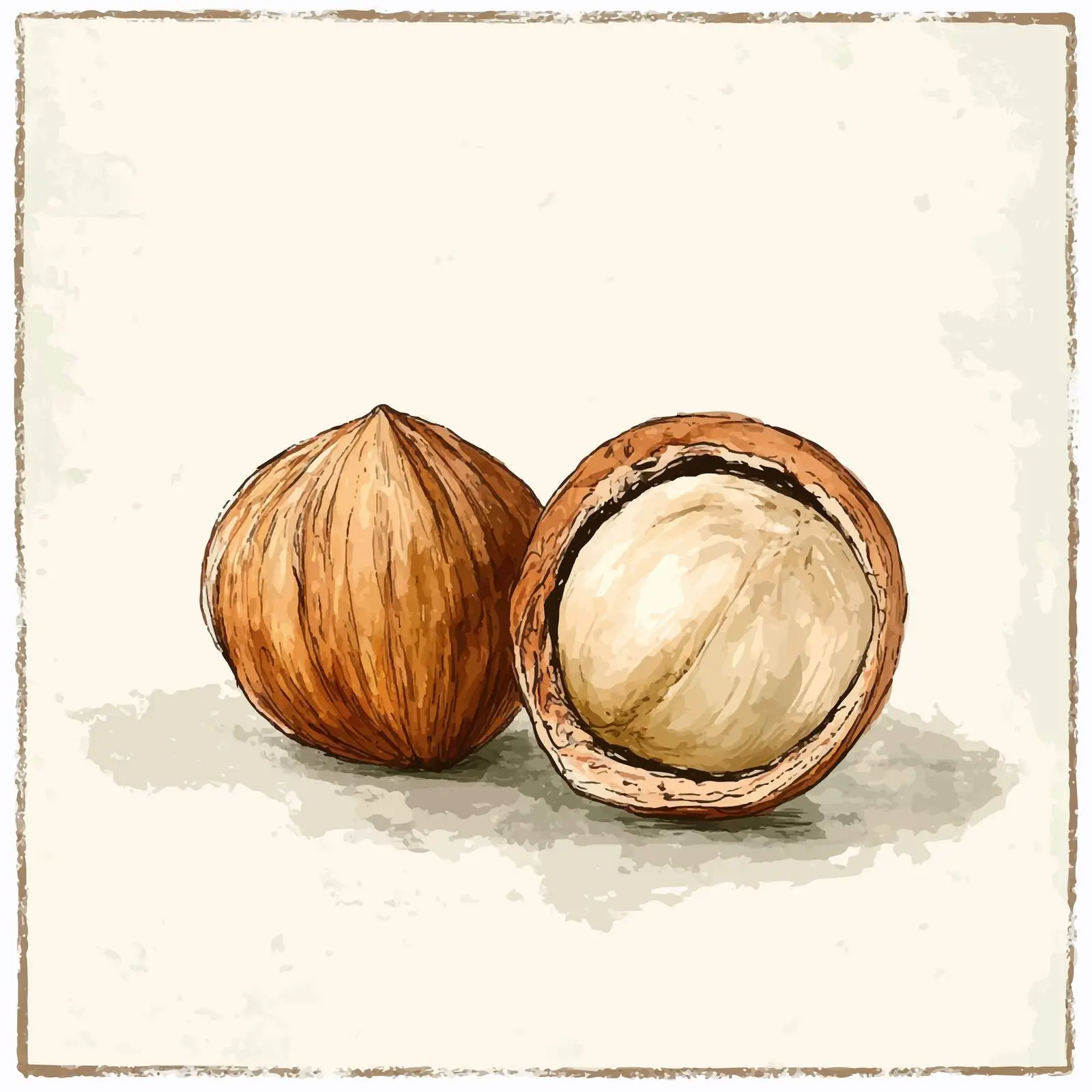 Colorful Hand-Drawn Nut Sketch — free download from Dotvec