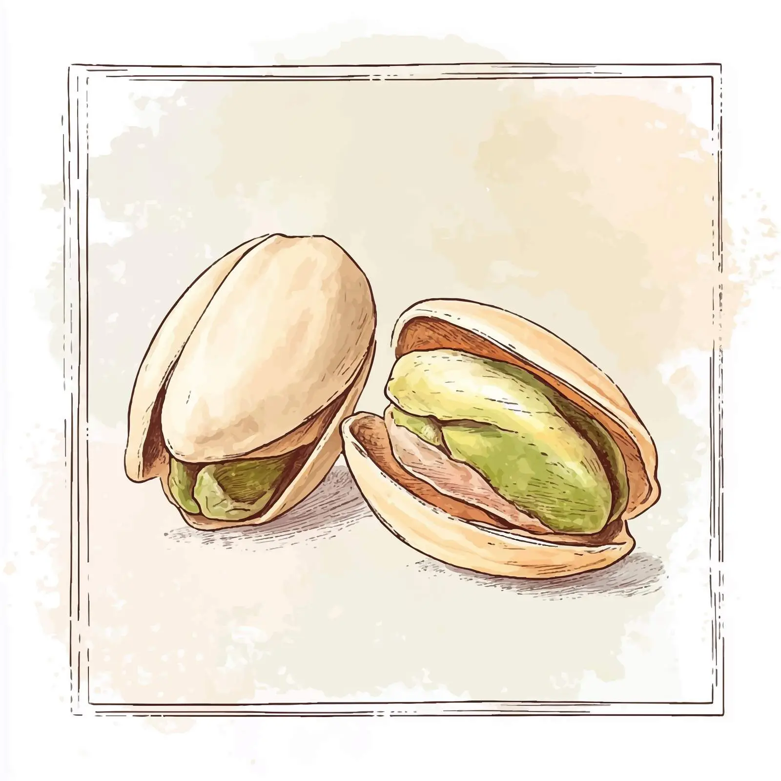Colorful Hand-Drawn Pista Nuts Sketch — free download from Dotvec