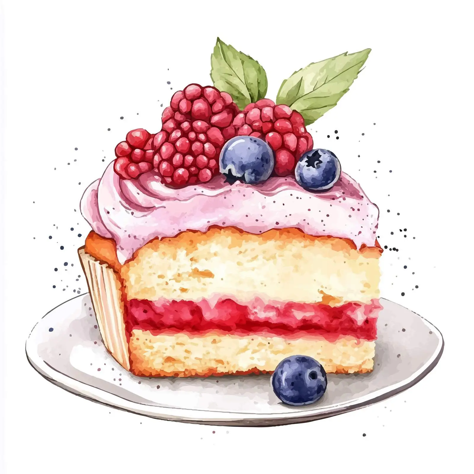 Hand-Drawn Colorful Cake Sketch — free download from Dotvec