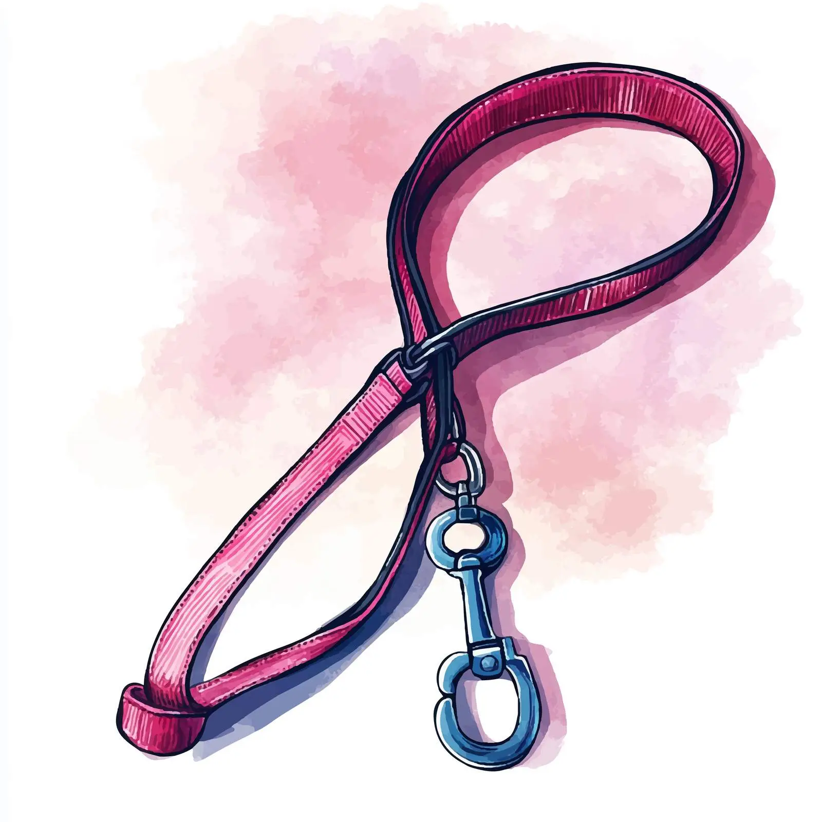 Colorful Hand-Drawn Dog Leash Sketch — free download from Dotvec