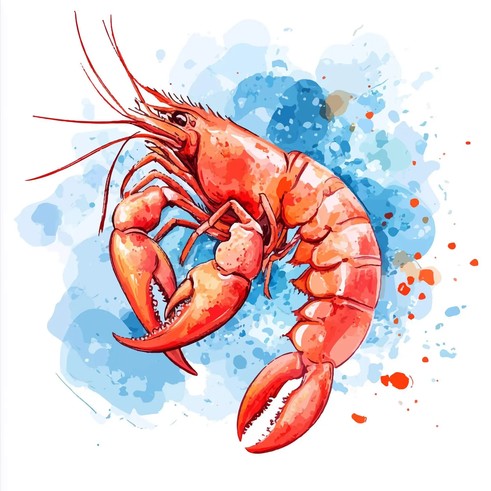 Colorful Hand-Drawn Seafood Illustration — free download from Dotvec