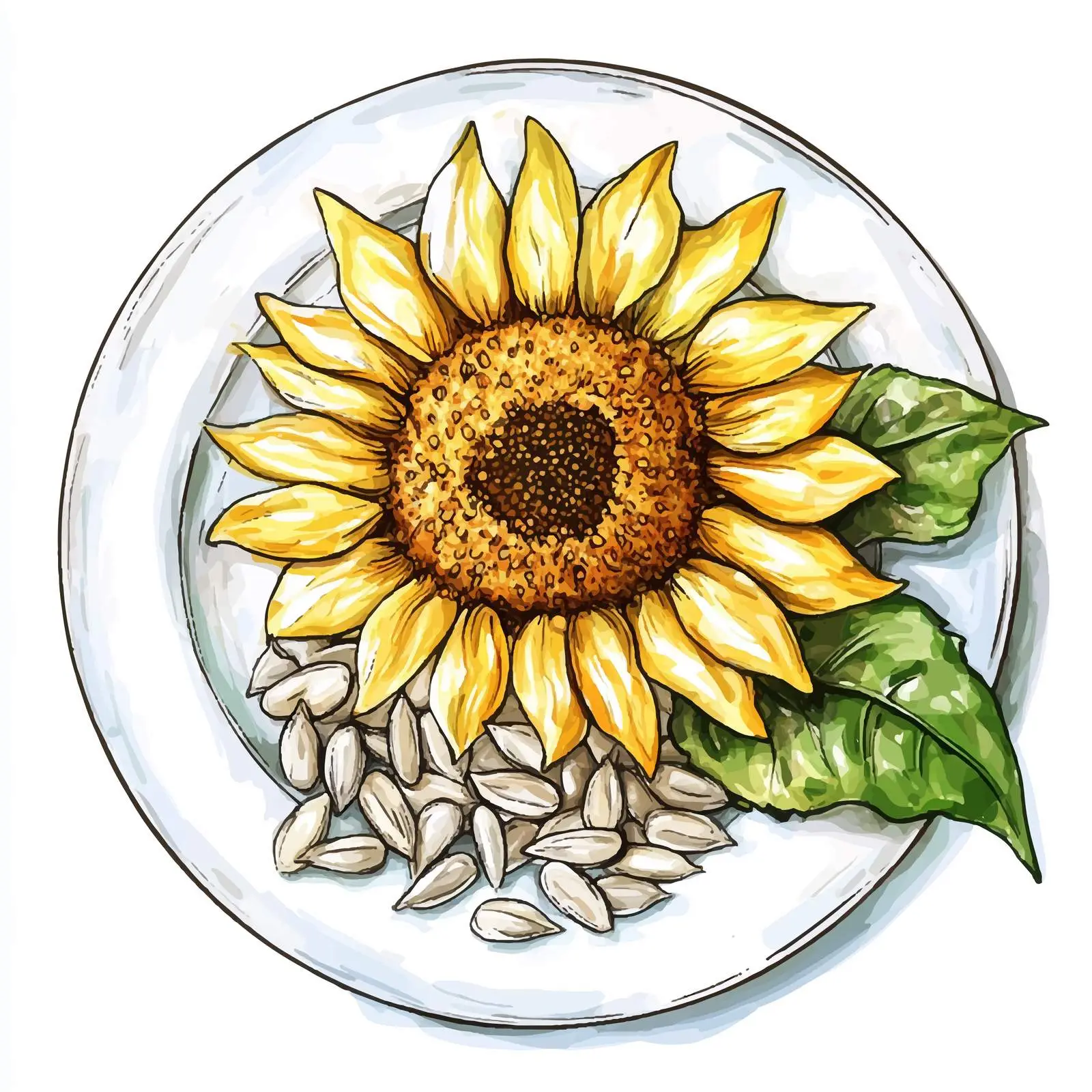 Vibrant Hand-Drawn Sunflower Illustration — free download from Dotvec