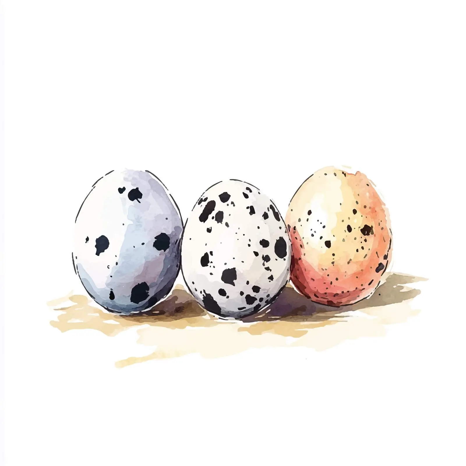 Three Hand-Drawn Quail Eggs Sketch — free download from Dotvec