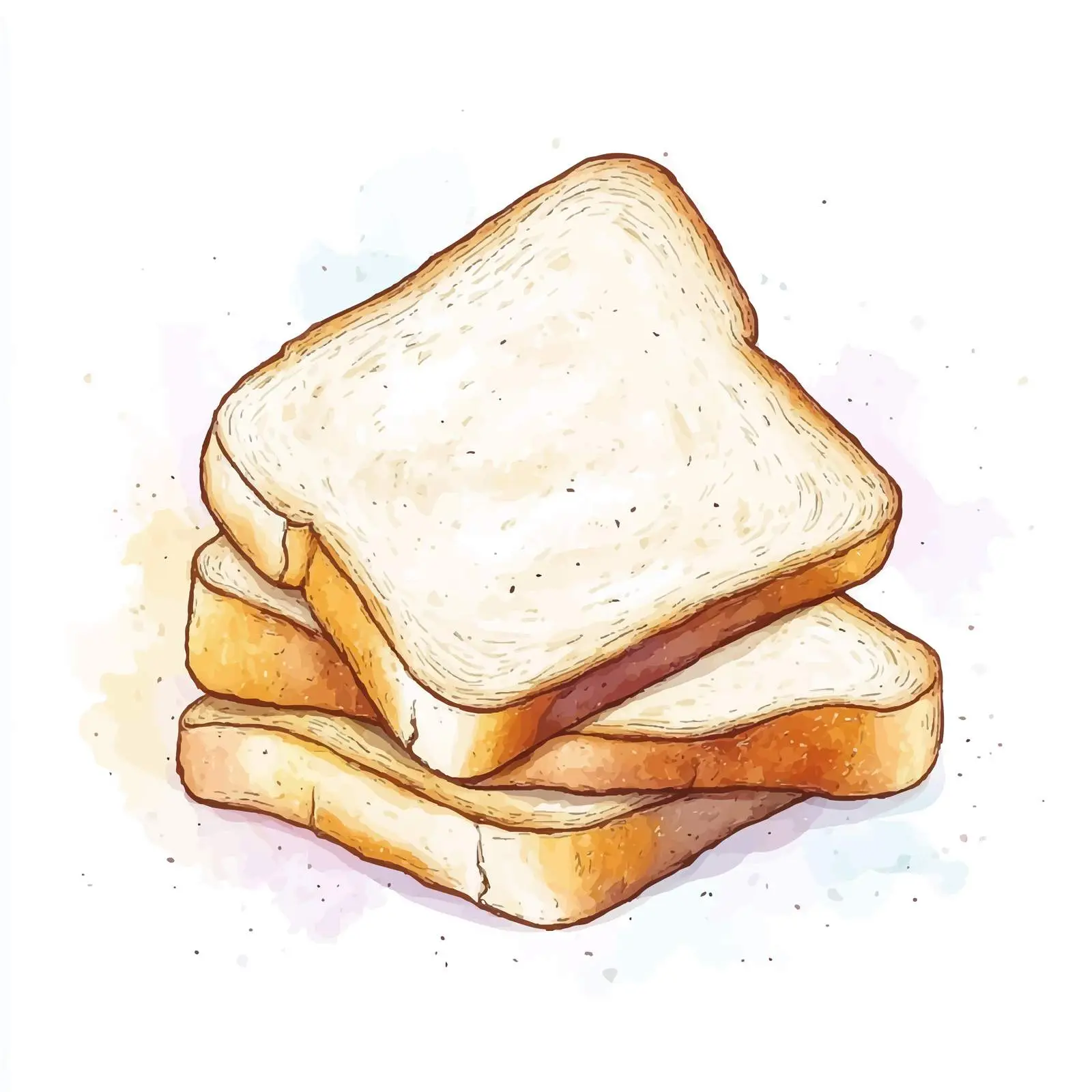Hand-Drawn White Sandwich Bread Sketch — free download from Dotvec