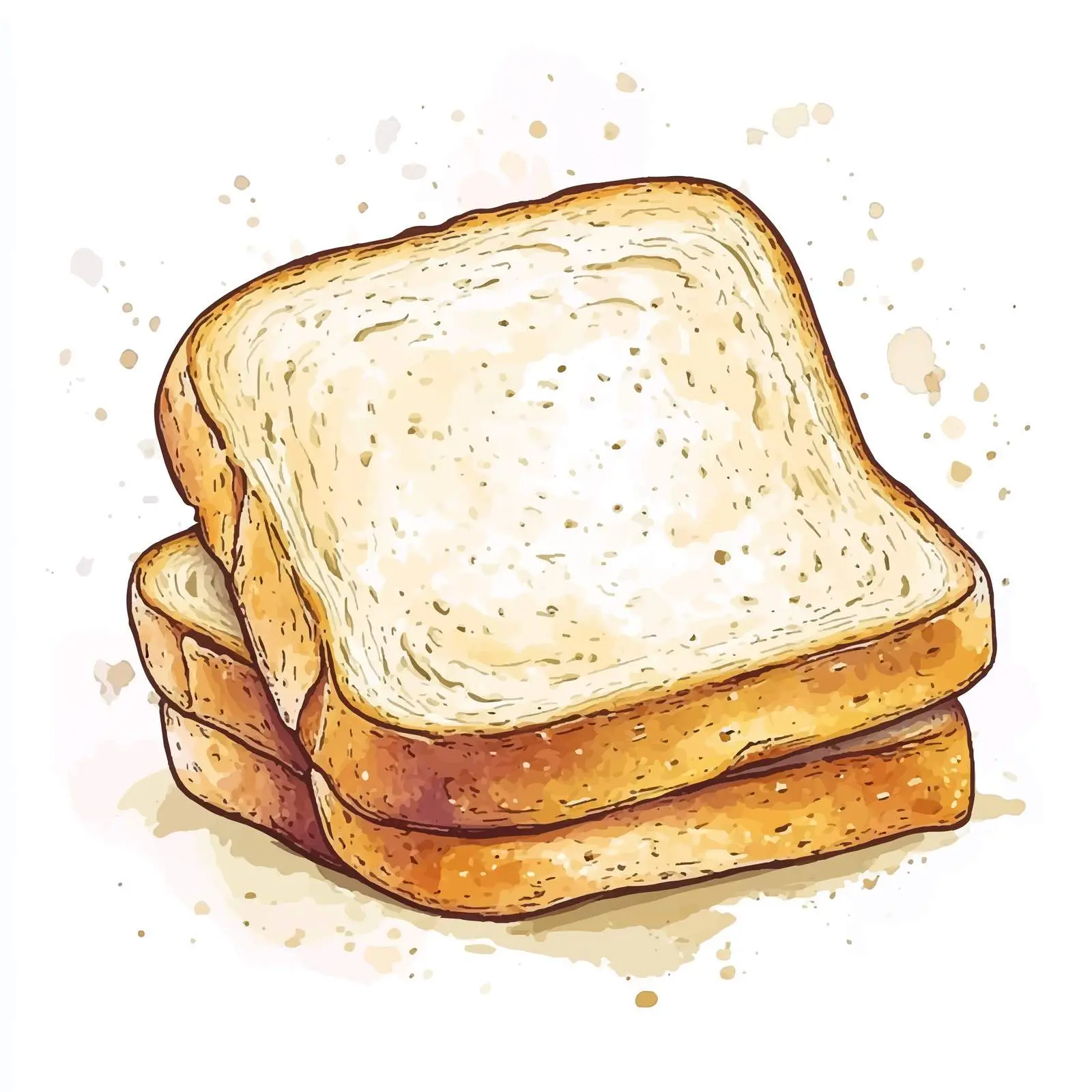 Colorful Hand-Drawn Sandwich Bread Sketch — free download from Dotvec