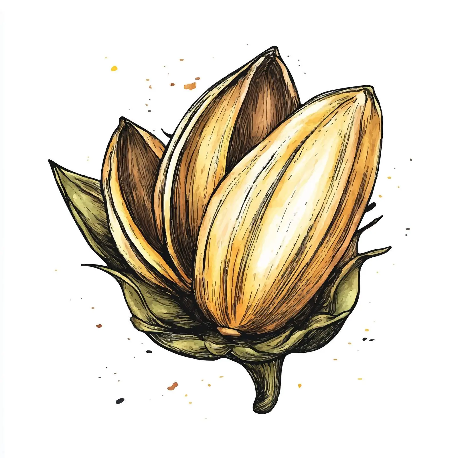 Hand-Drawn Colorful Sunflower Seed Sketch — free download from Dotvec