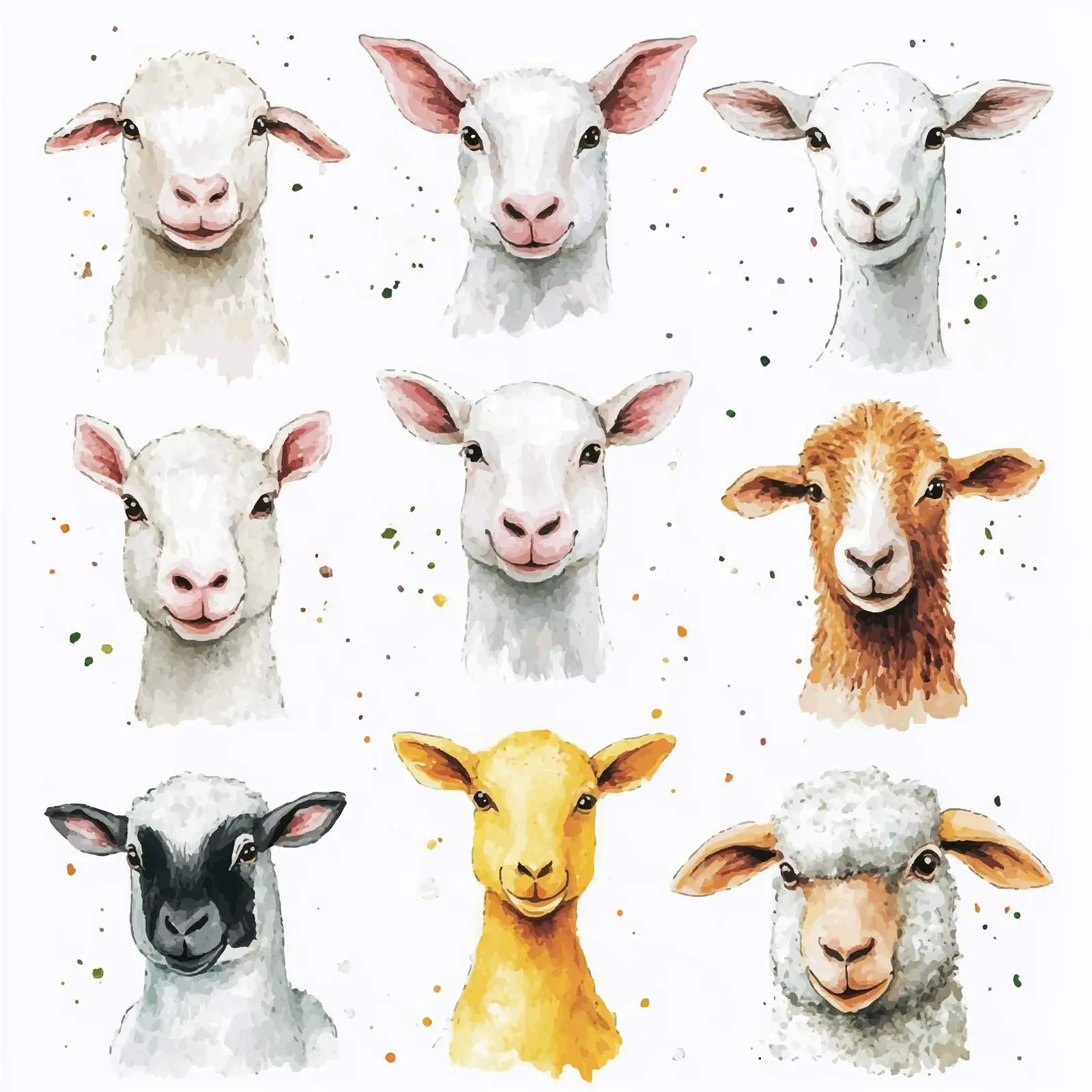 Colorful Hand-Drawn Farming Animals — free download from Dotvec