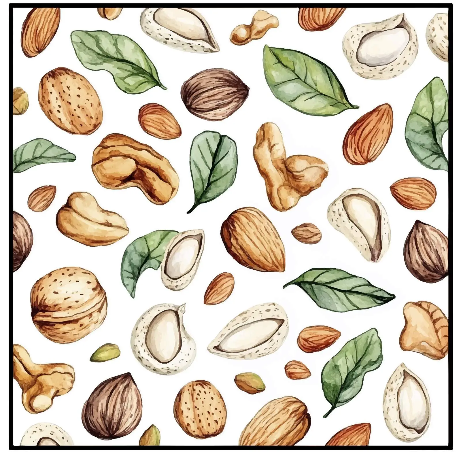 Colorful Hand-Drawn Nut Sketches — free download from Dotvec