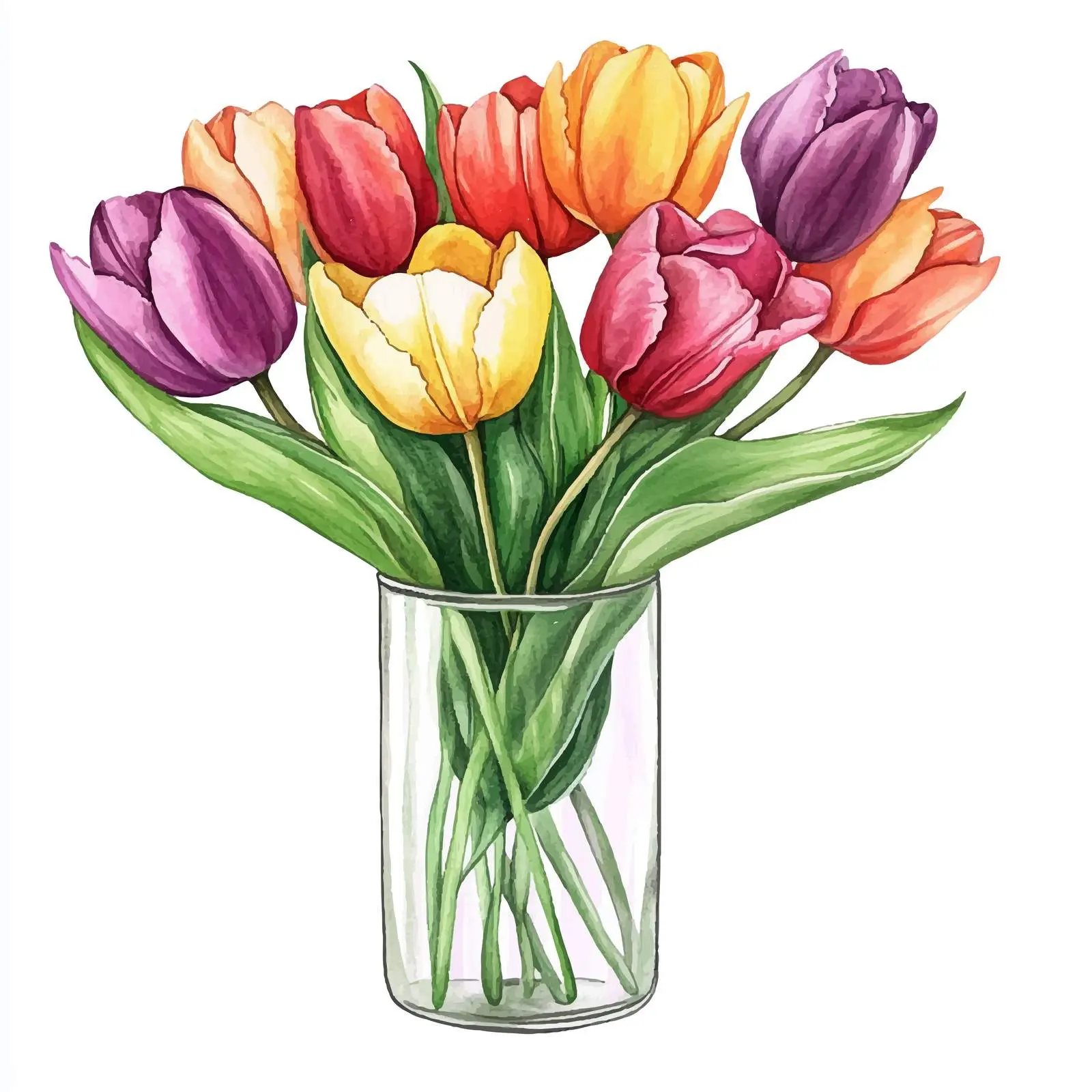 Vibrant Hand-Drawn Tulip Flowers Set — free download from Dotvec