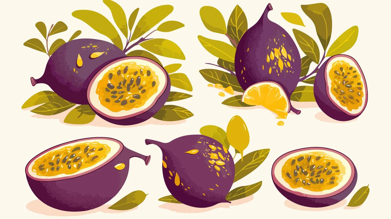 Vibrant and Monotone Botanical Illustrations — free download from Dotvec