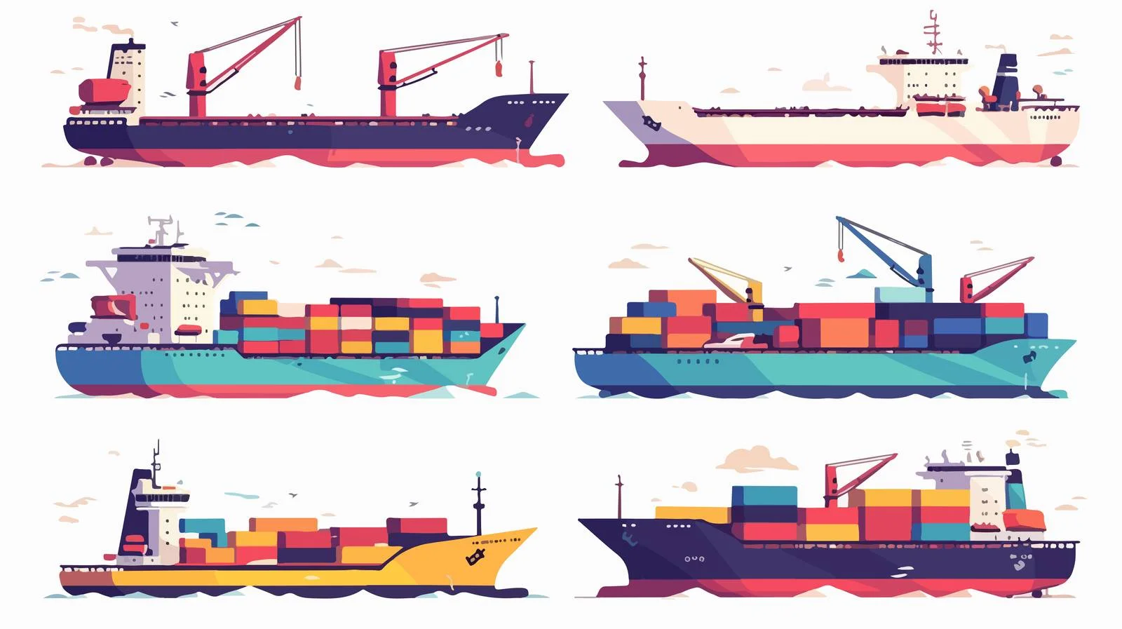 Vibrant and Monotone Cargo Vessels Icon — free download from Dotvec