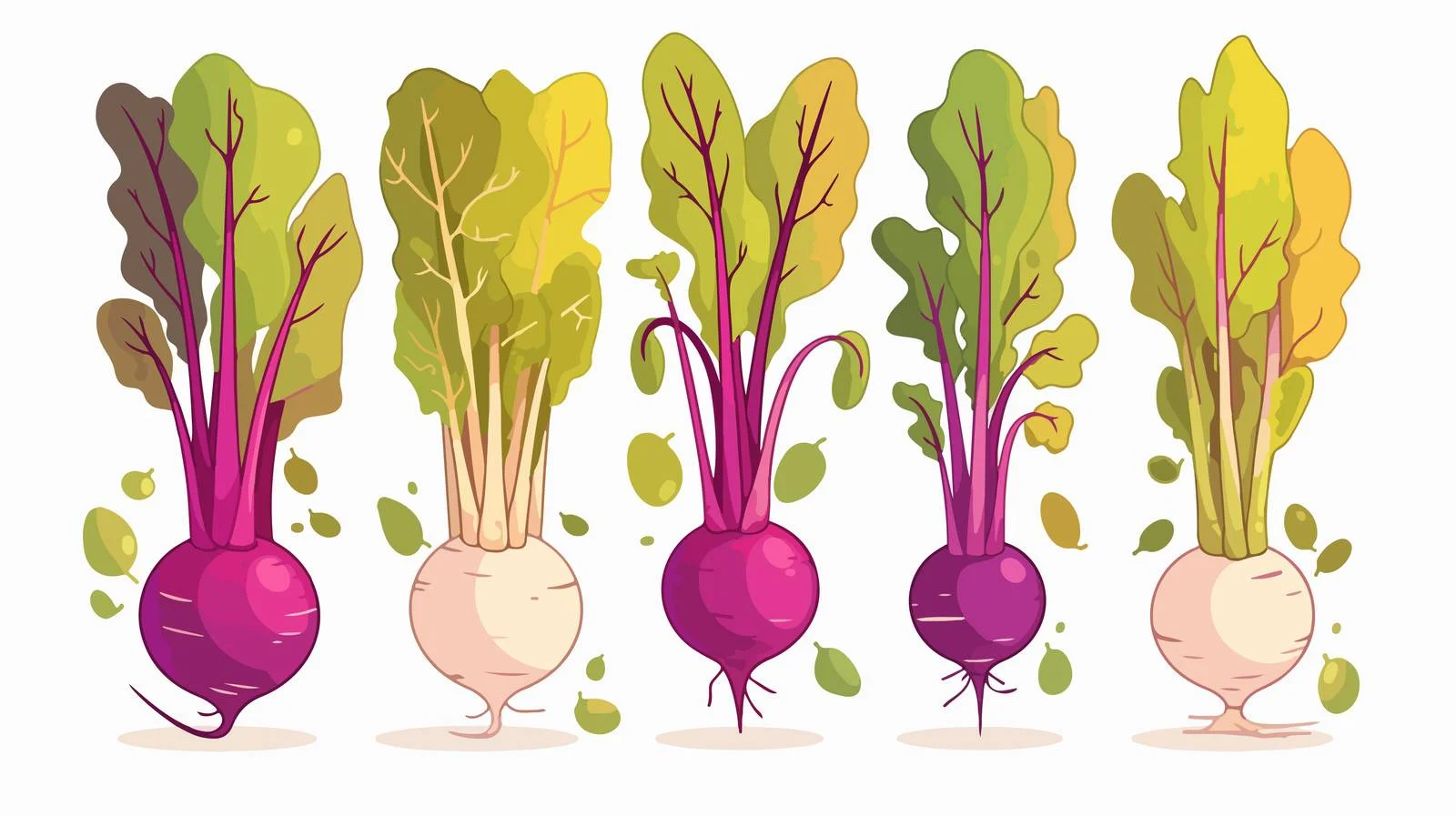 Vibrant and Monochrome Turnip Graphic Art — free download from Dotvec