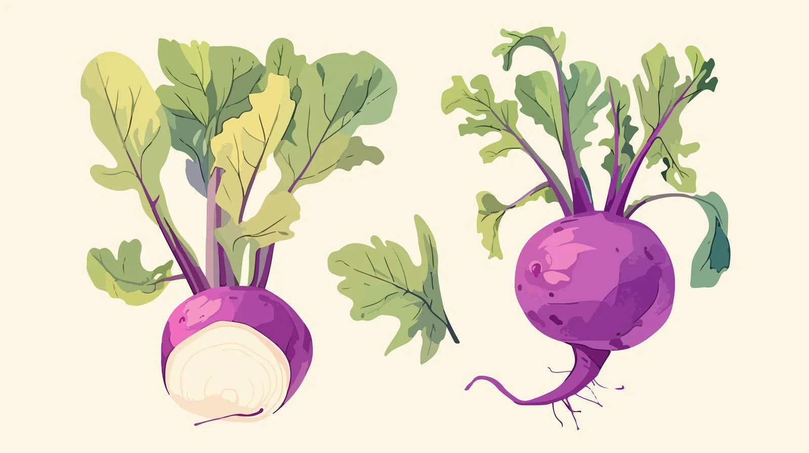 Vibrant and Monochromatic Turnip Vector Art — free download from Dotvec