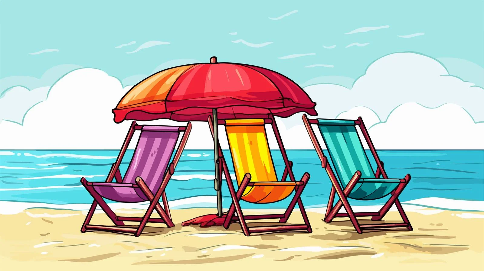 Seaside Relaxation Chairs — free download from Dotvec