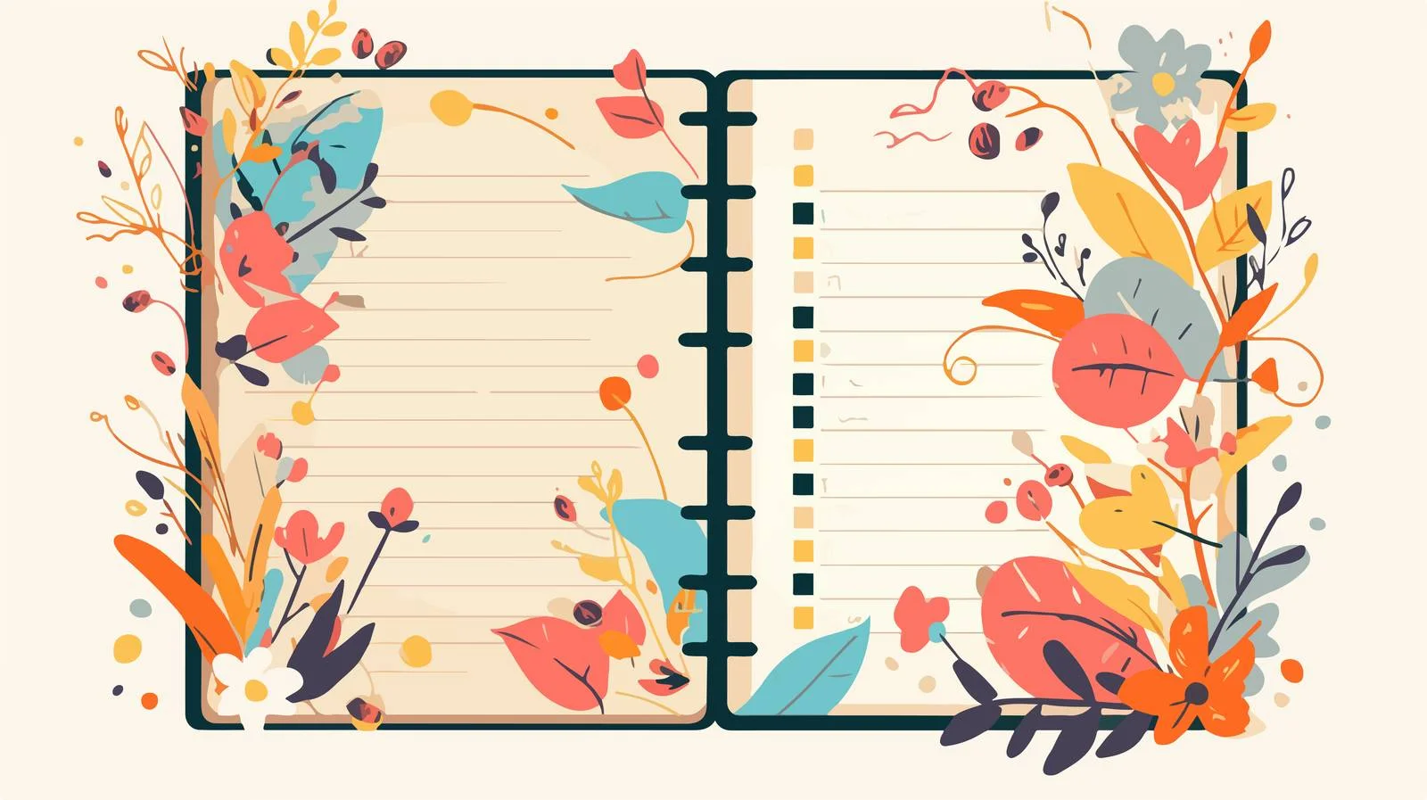 Vibrant Daily Planners with Customizable Space – free planners image from Dotvec