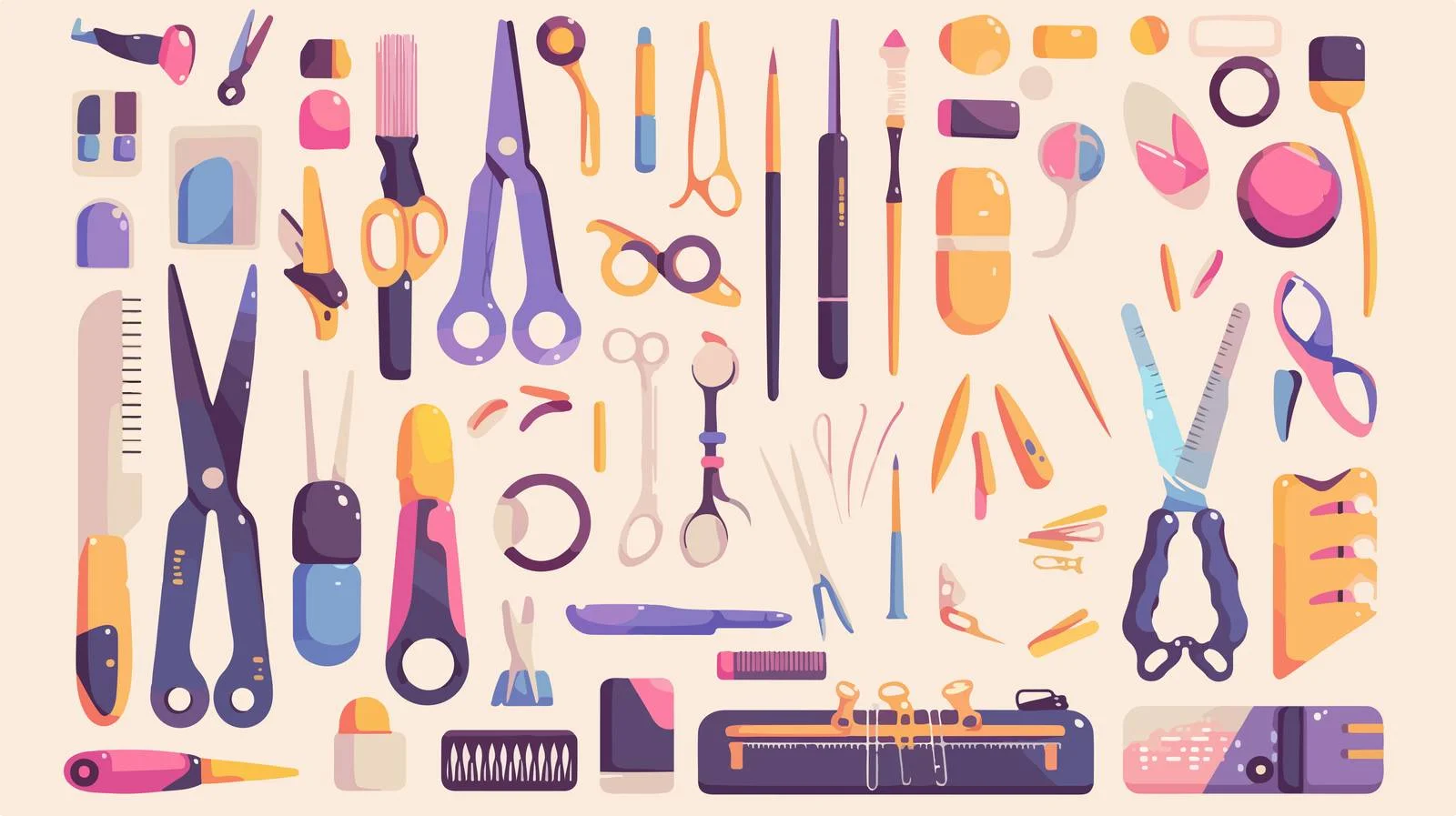 Vibrant Mani-Pedi Tools Illustration — free download from Dotvec