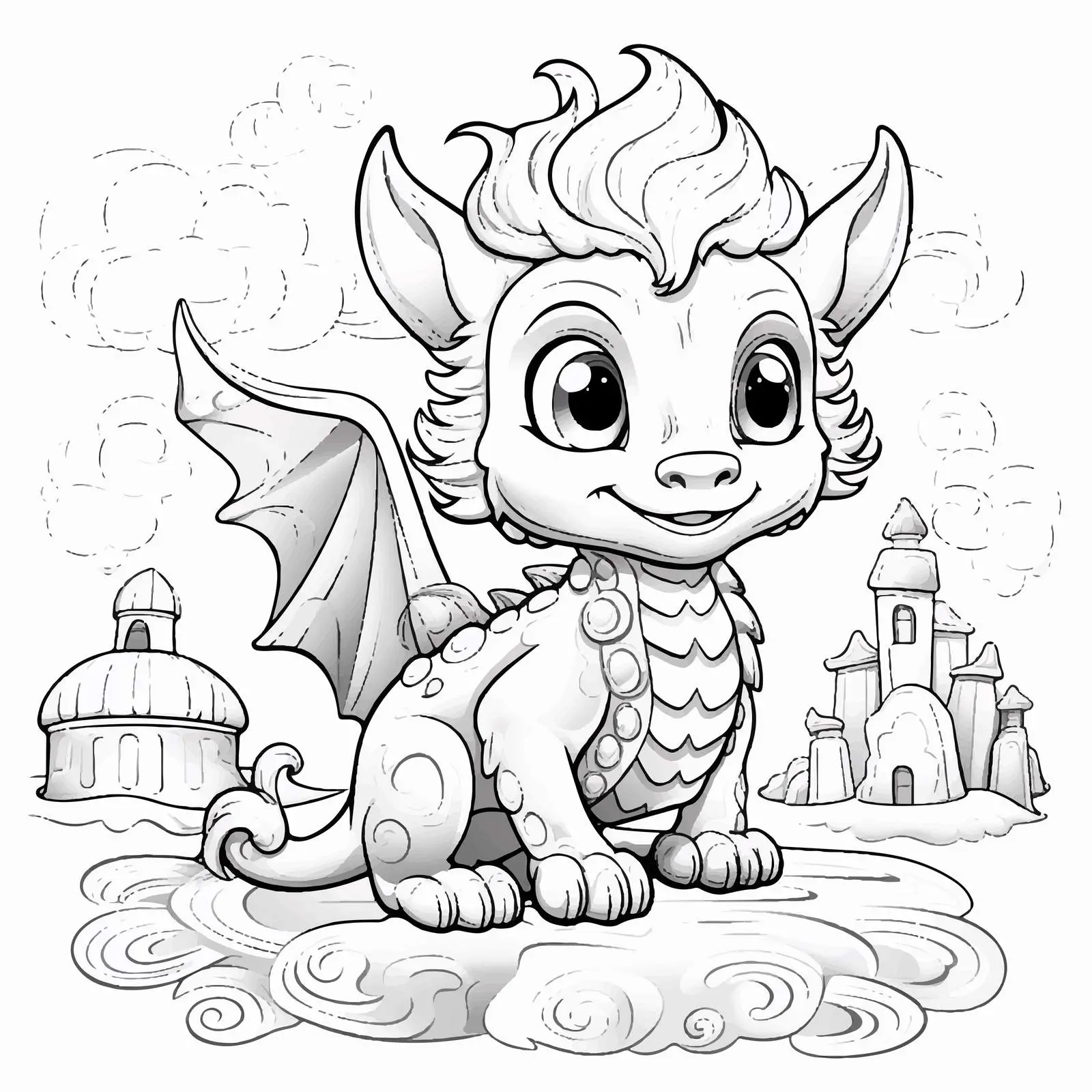 Coloring Book Worksheet Illustration for Kids — free download from Dotvec
